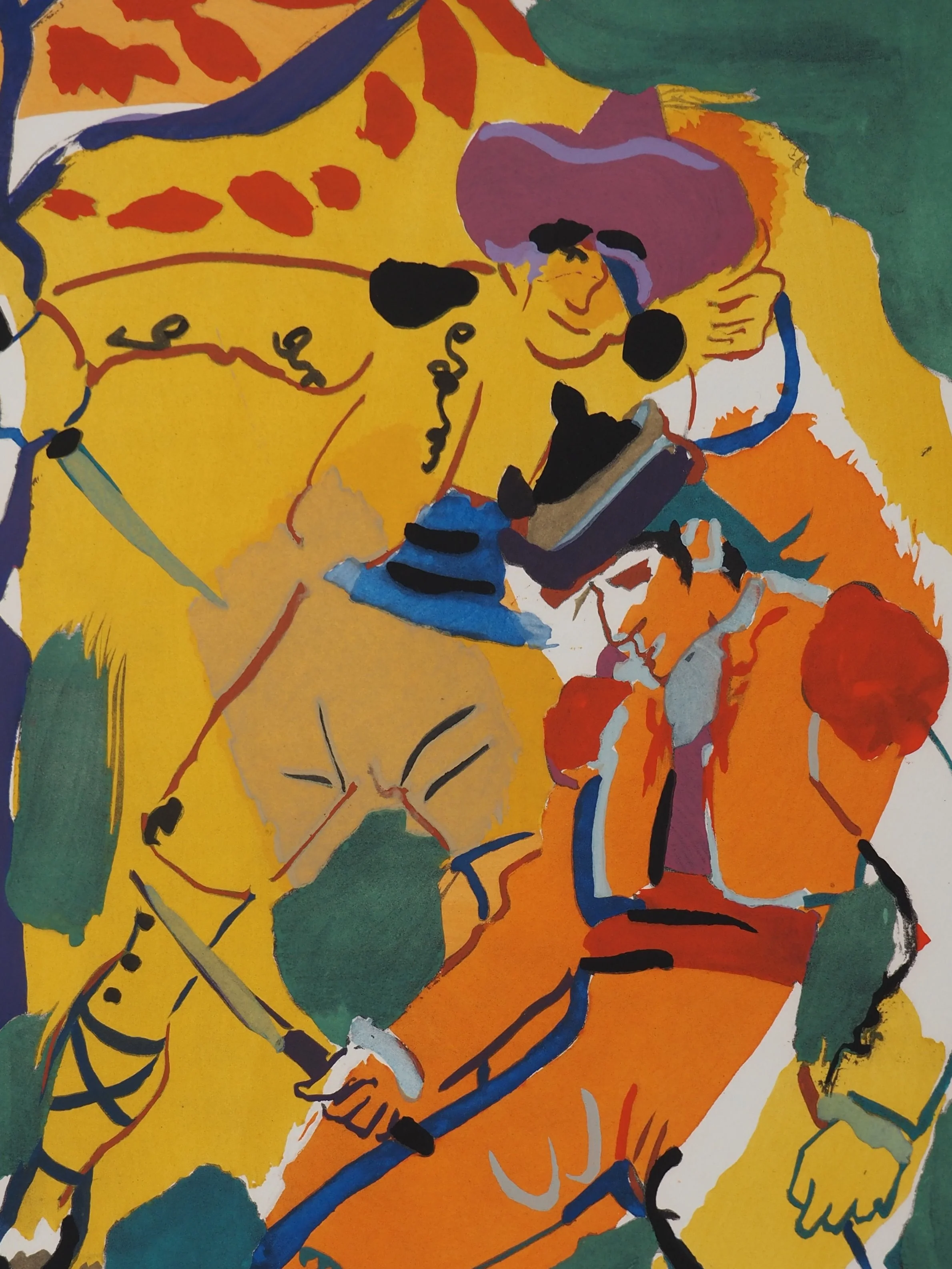 Pierre AMBROGIANI : Duel de bandoleros,, Lithographie originale signée