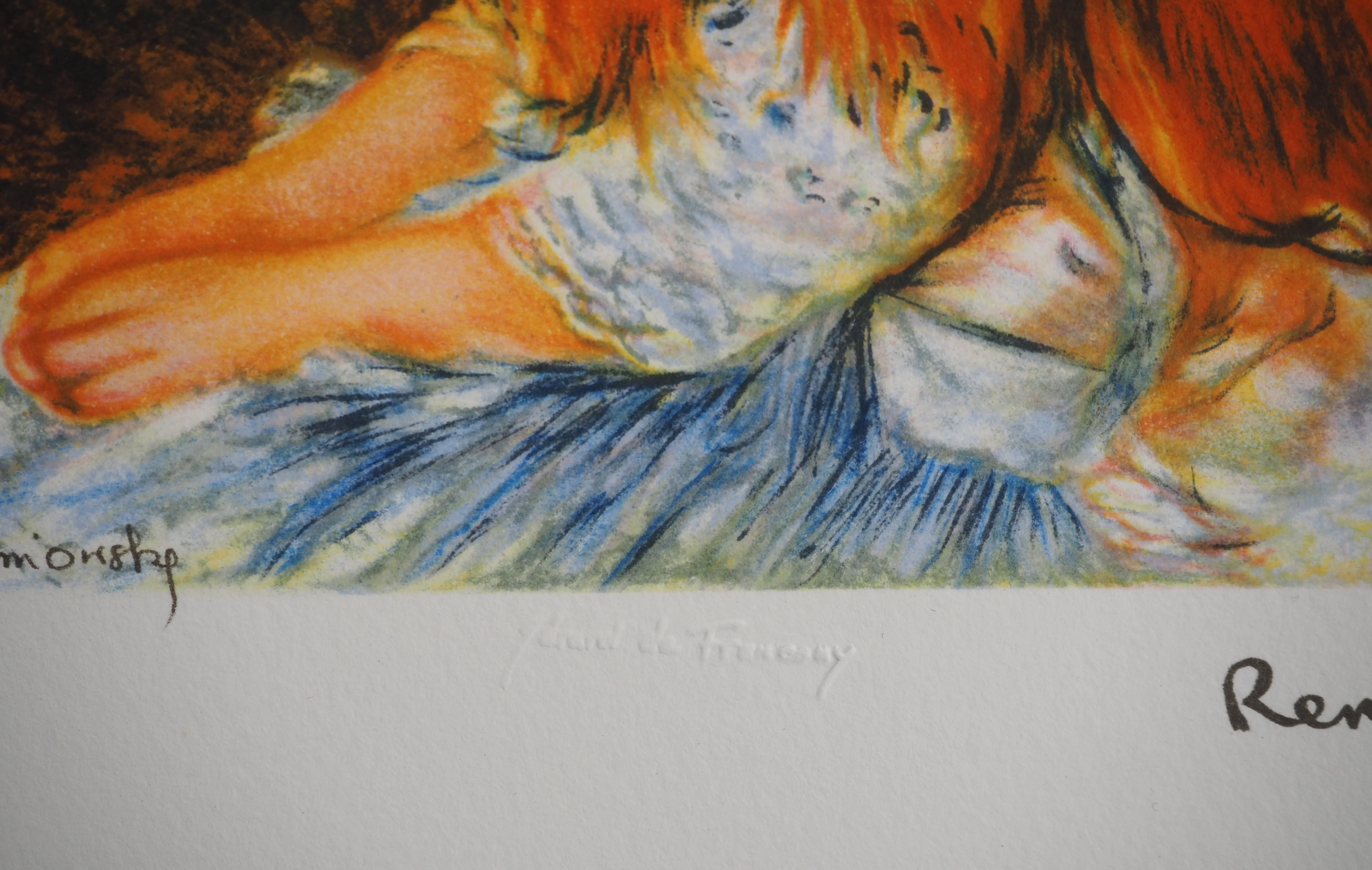 Pierre-Auguste RENOIR : Portrait de jeune fille rousse, Lithographie signée - Image 7