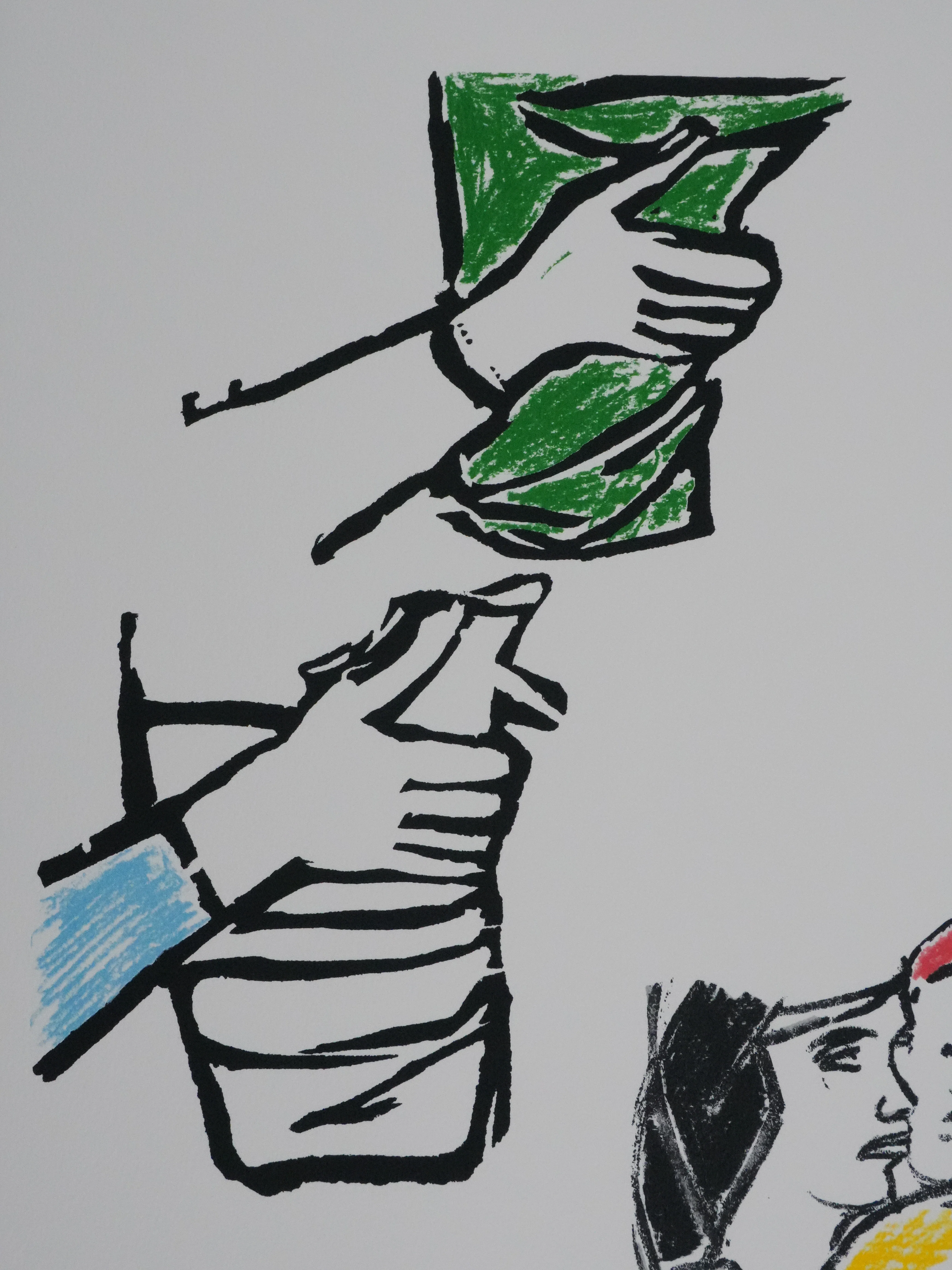 Pierre BURAGLIO : Art pour la paix, Lithographie originale signée - Image 7