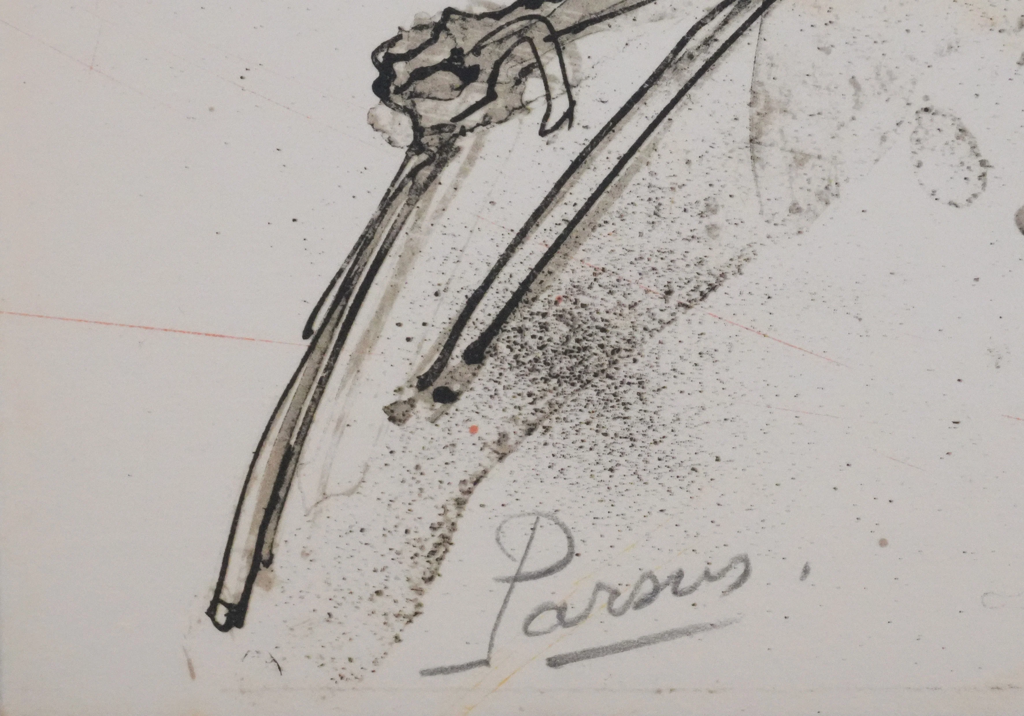 Pierre PARSUS : Brassens, Le gorille, Lithographie originale signée - Image 2
