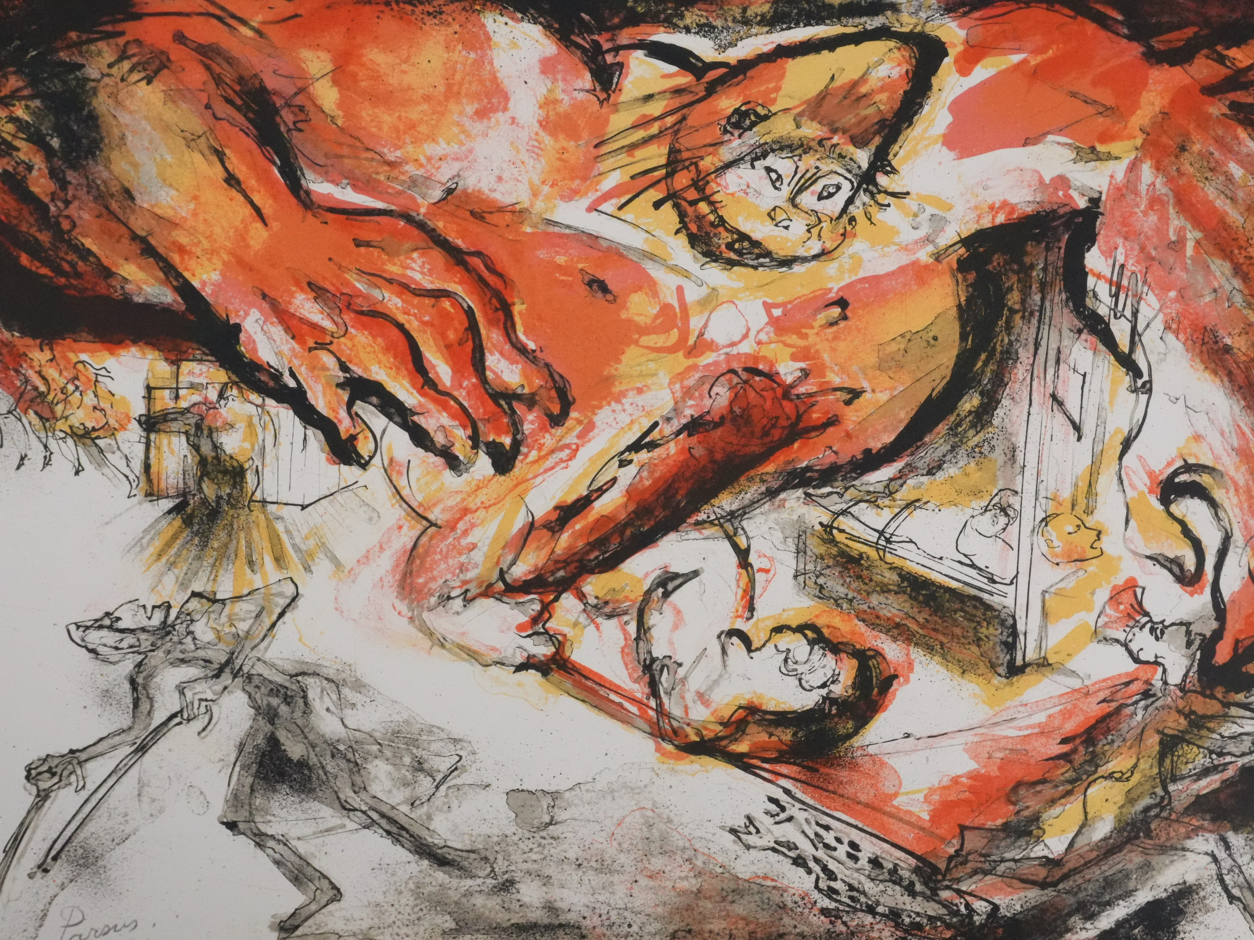 Pierre PARSUS : Brassens, Le gorille, Lithographie originale signée - Image 3