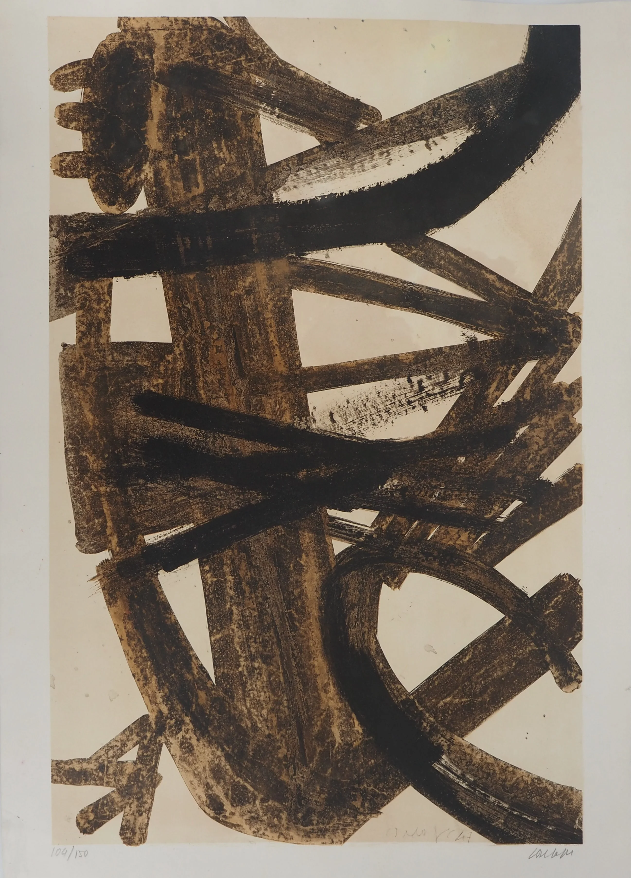 Pierre SOULAGES : Antagonismes, Lithographie signée