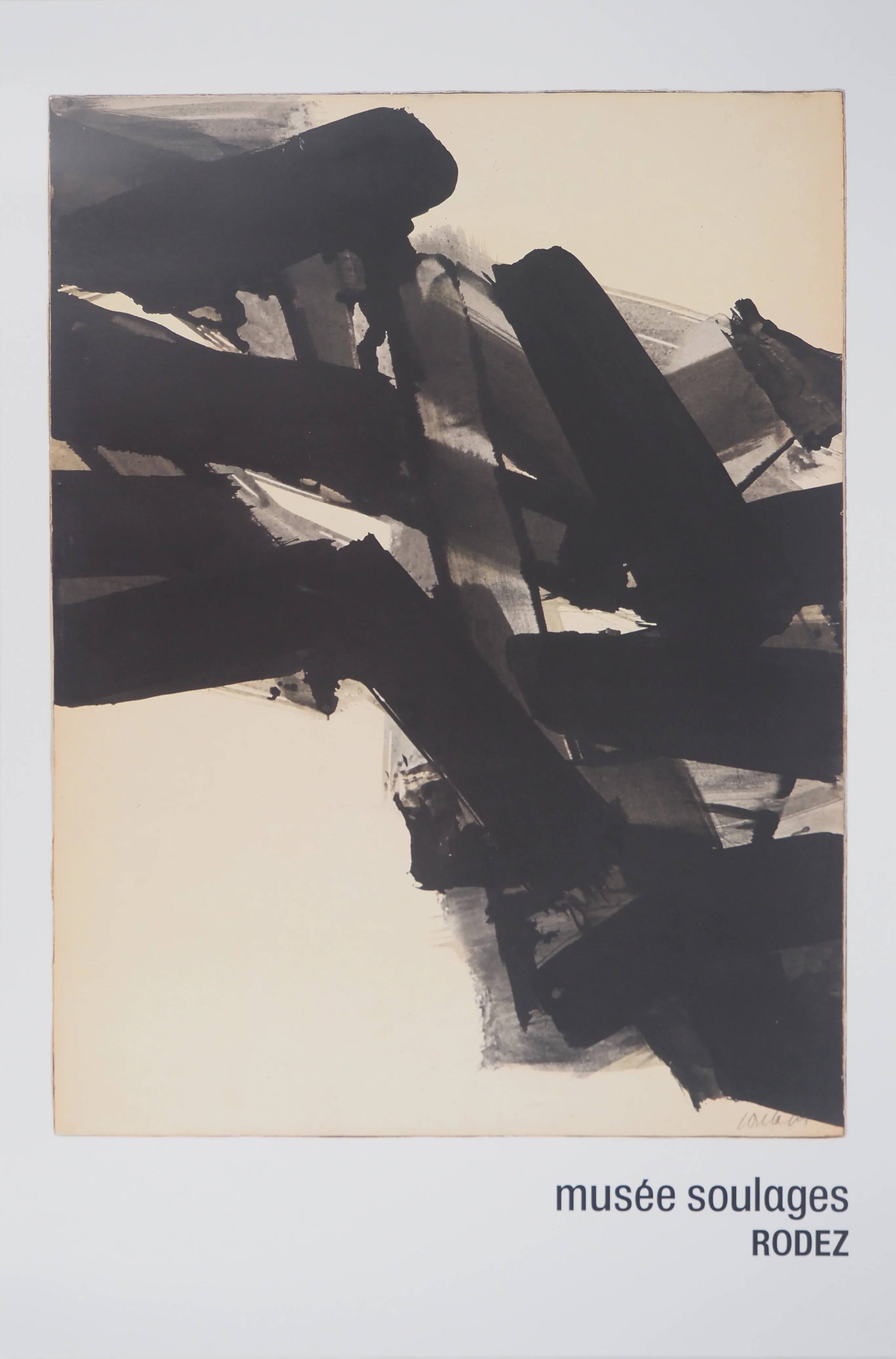 Pierre SOULAGES : Encre 1961, Affiche originale Musée Soulages