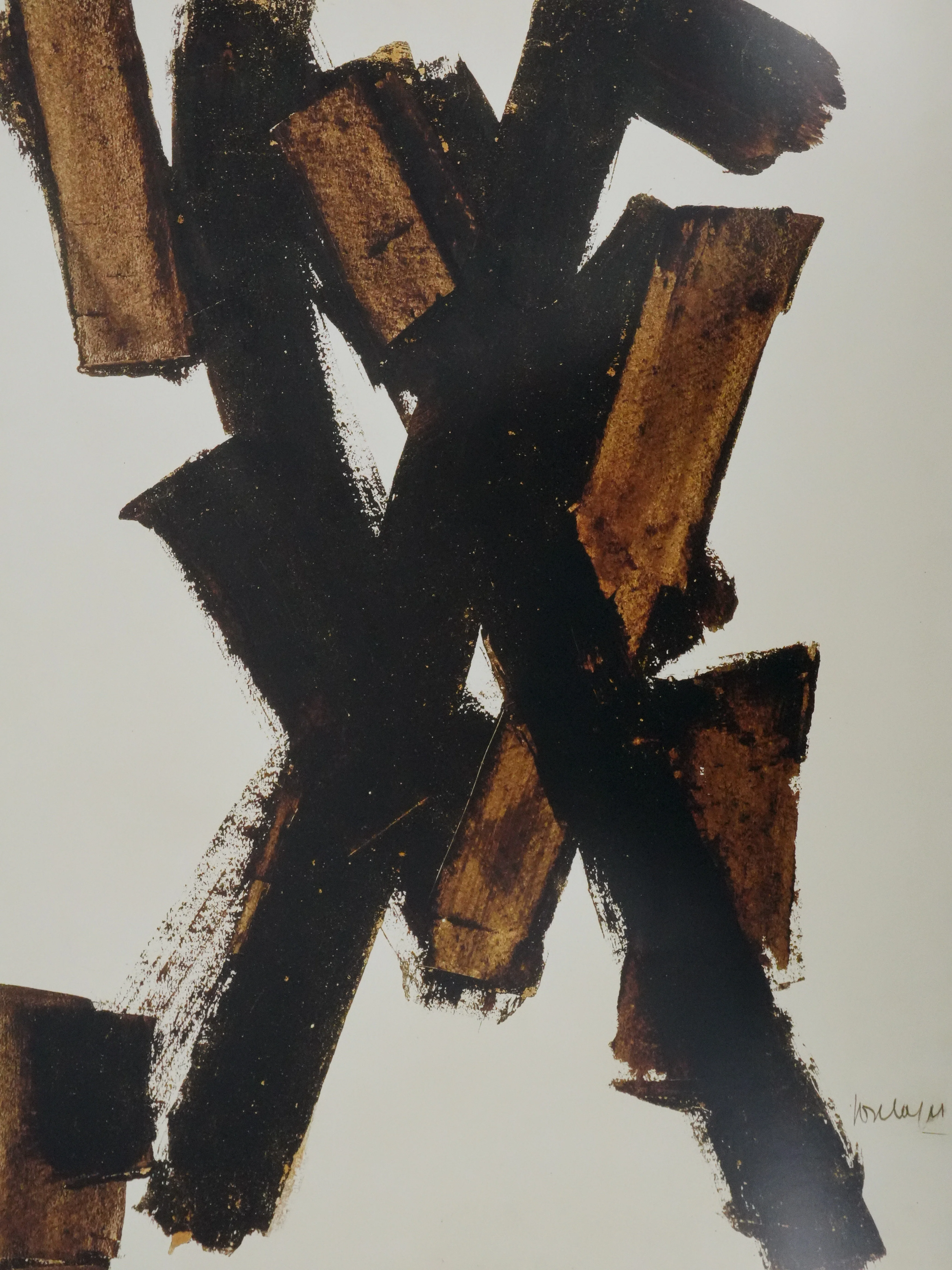 Pierre Soulages : Brou de noix sur papier 1950, Affiche originale - Image 3