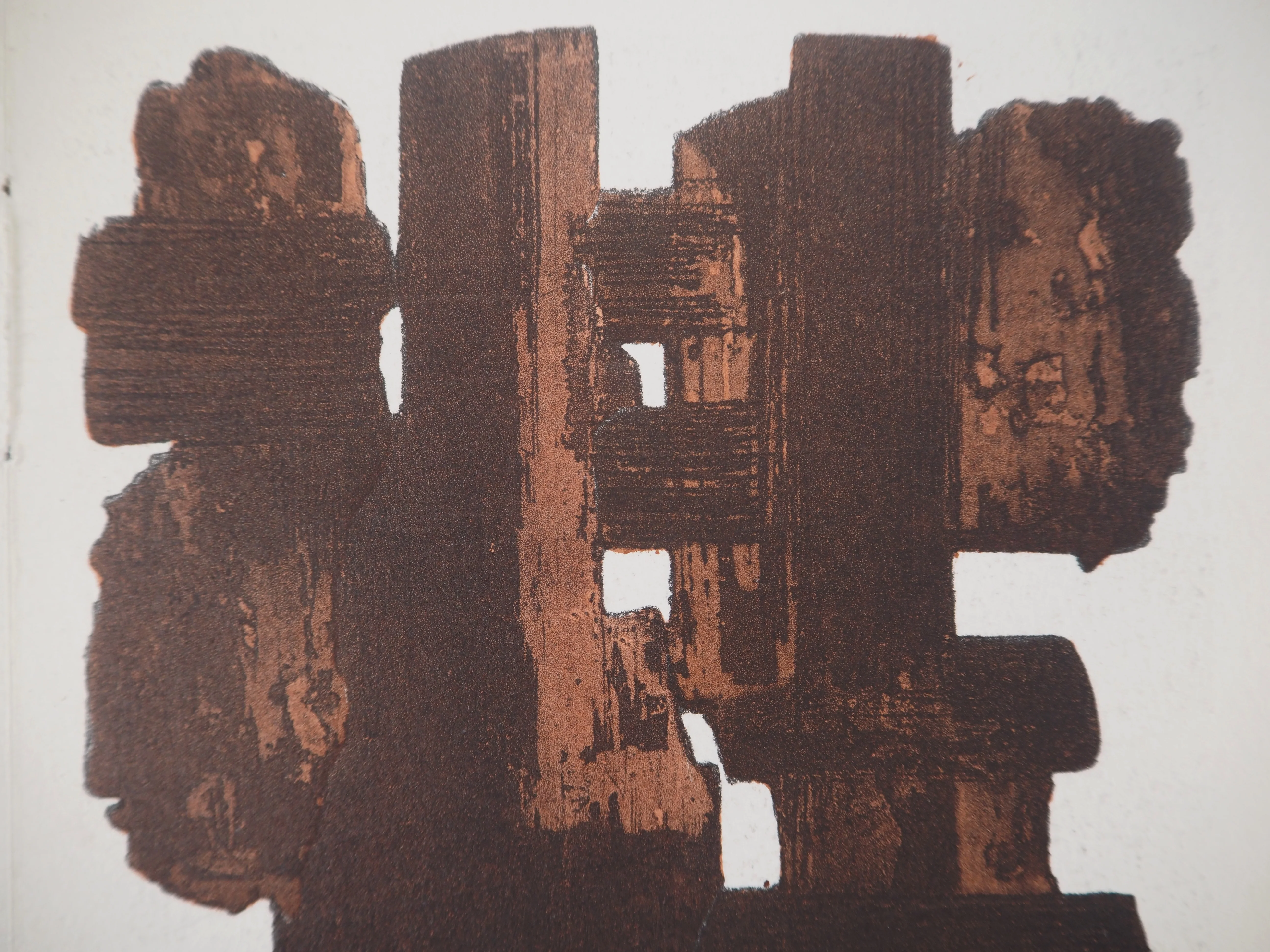 Pierre SOULAGES : Eau Forte IX, Lithographie et pochoir - Image 5