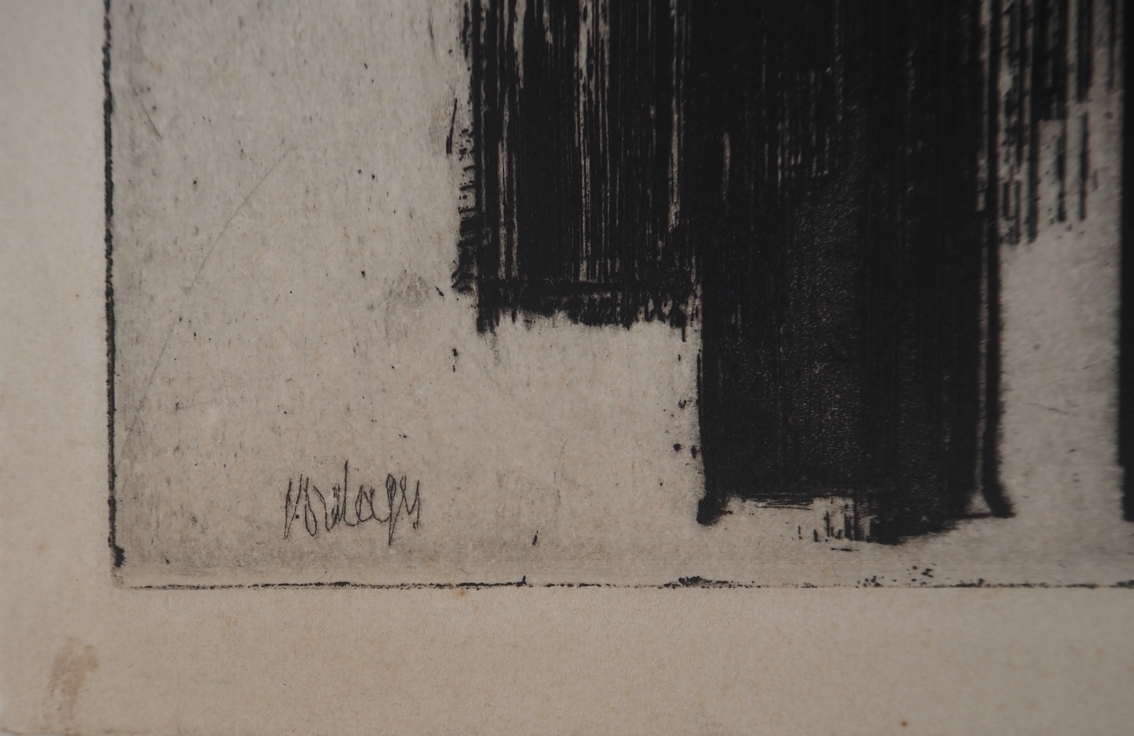Pierre SOULAGES : Eau Forte n°3, Gravure originale signée - Image 2