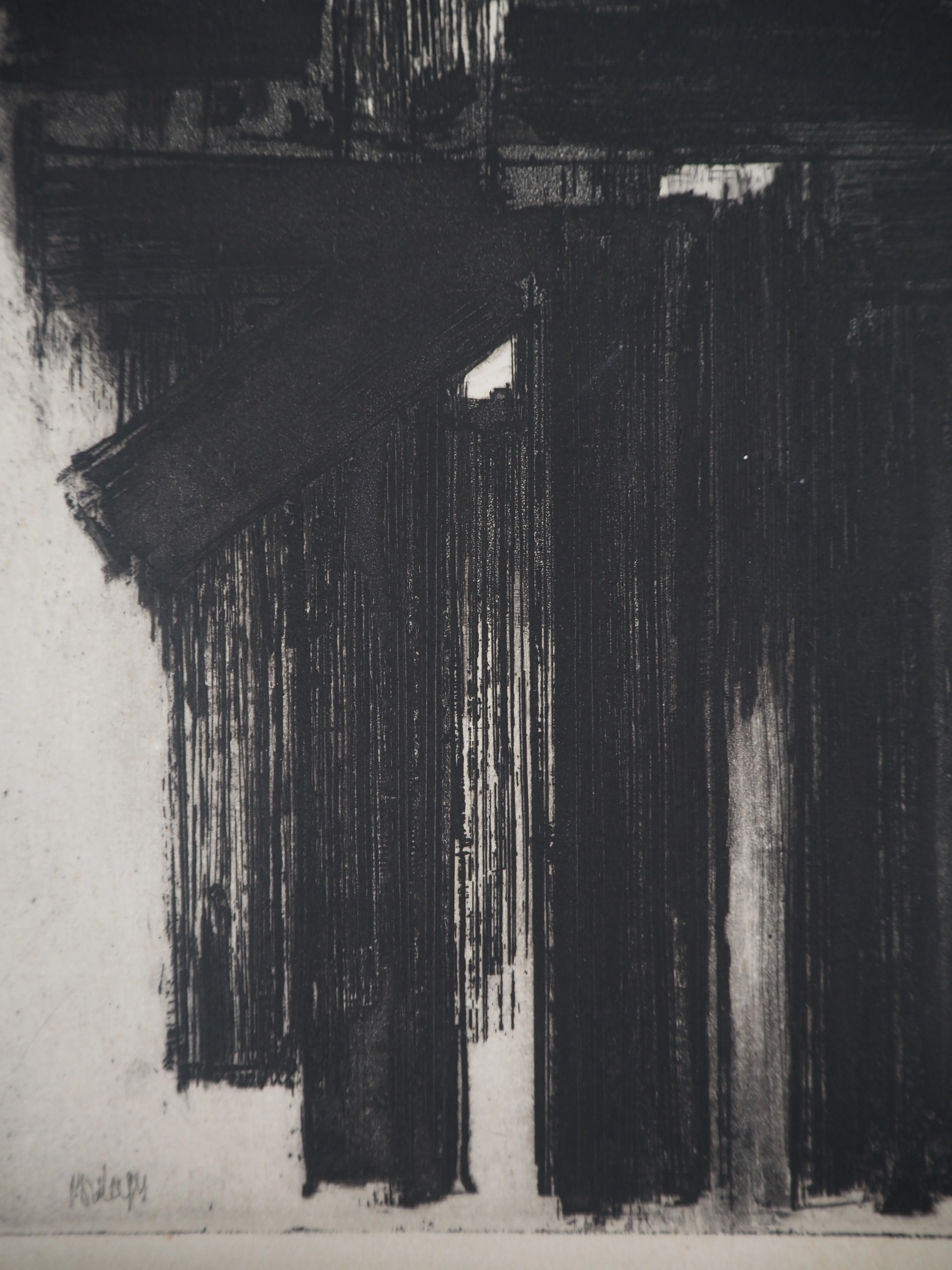 Pierre SOULAGES : Eau Forte n°3, Gravure originale signée - Image 7