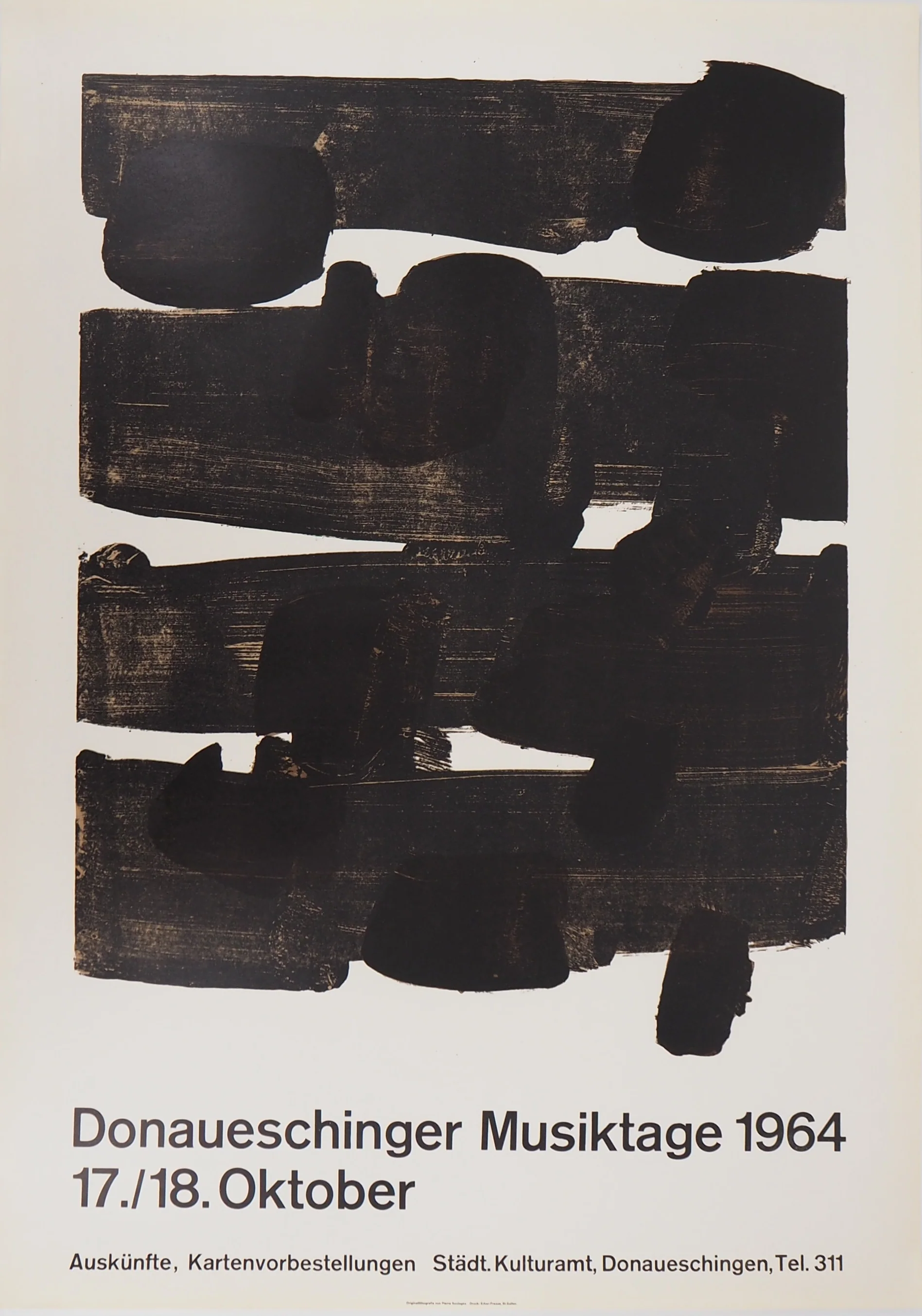 Pierre SOULAGES : Lithographie n°12, Affiche en lithographie originale