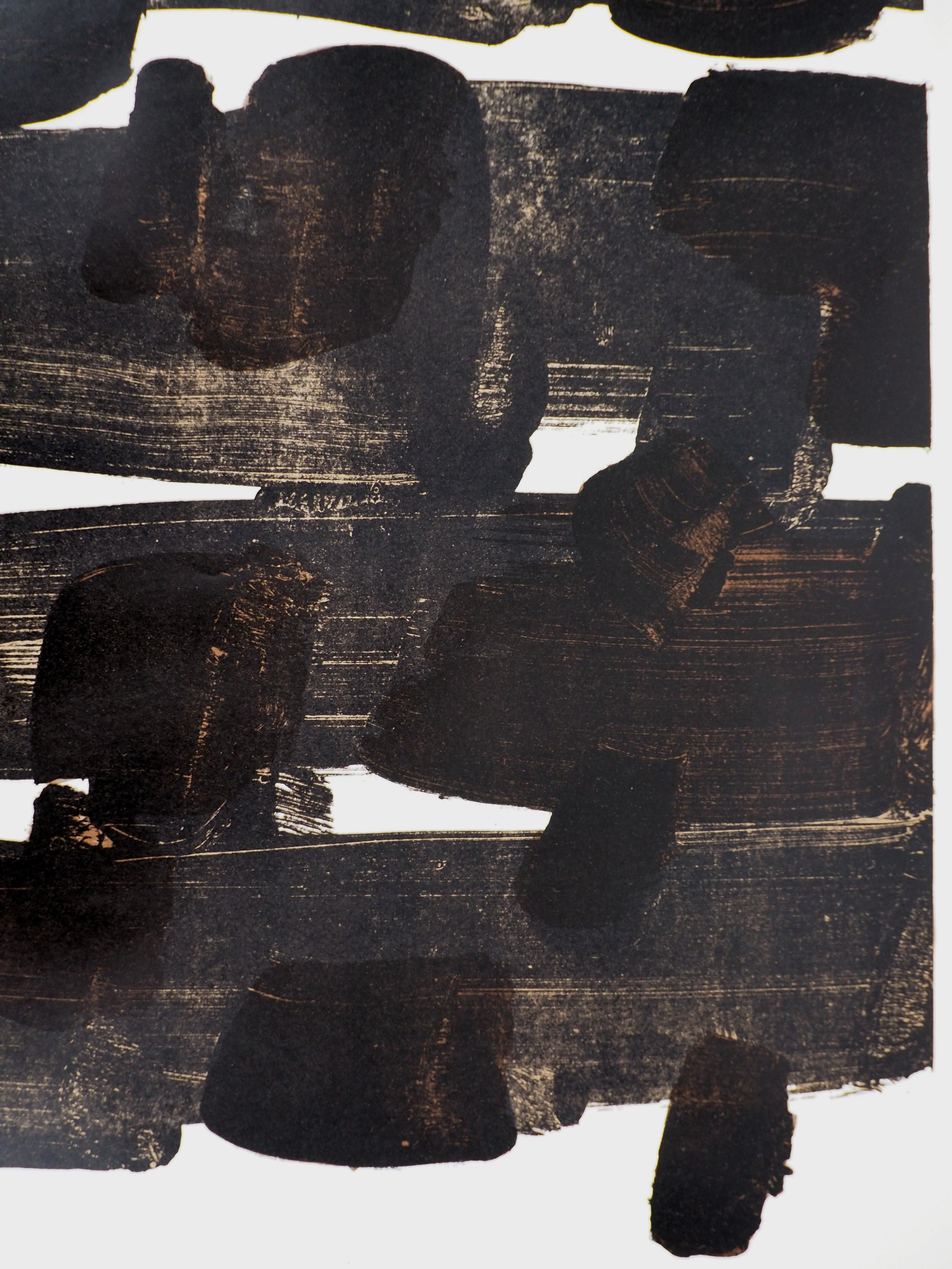 Pierre SOULAGES : Lithographie n°12, Affiche en lithographie originale - Image 2
