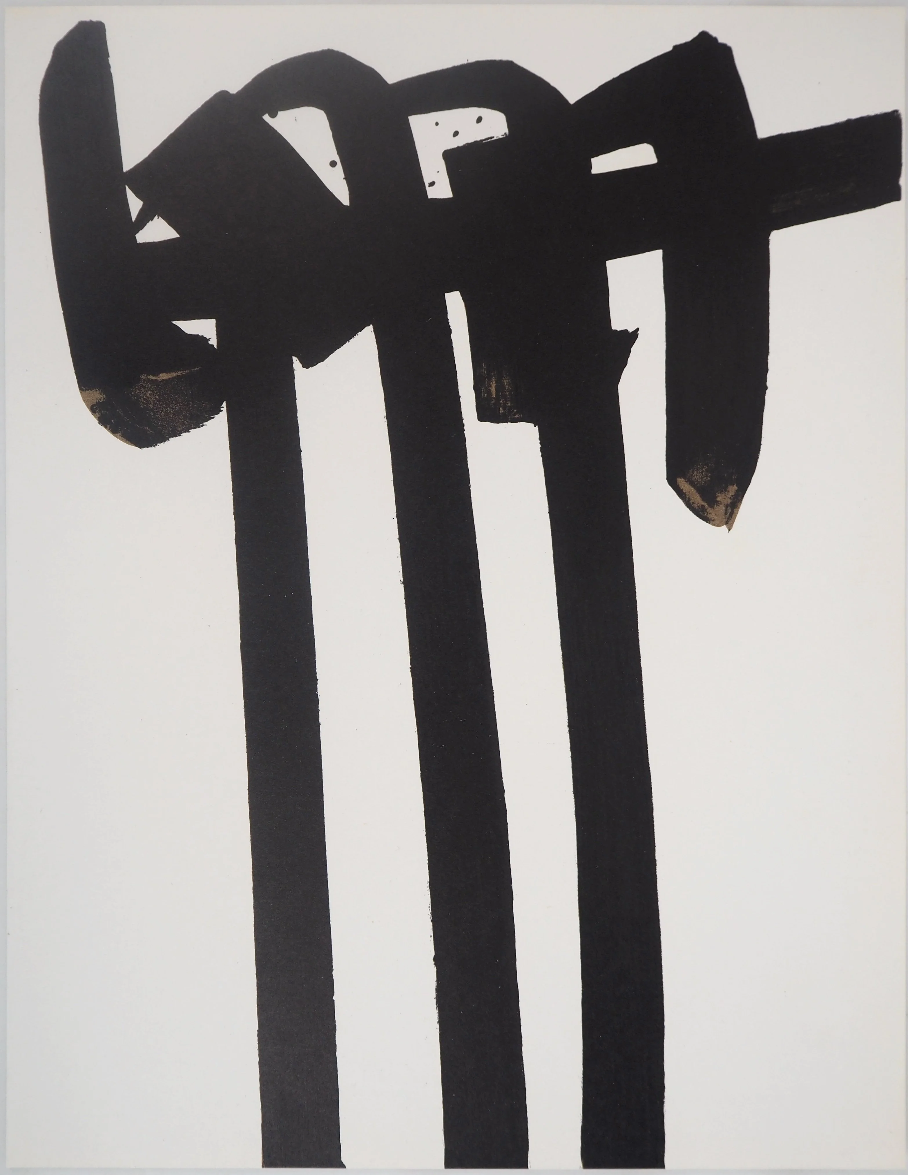 Pierre SOULAGES : Lithographie n°28, Lithographie originale