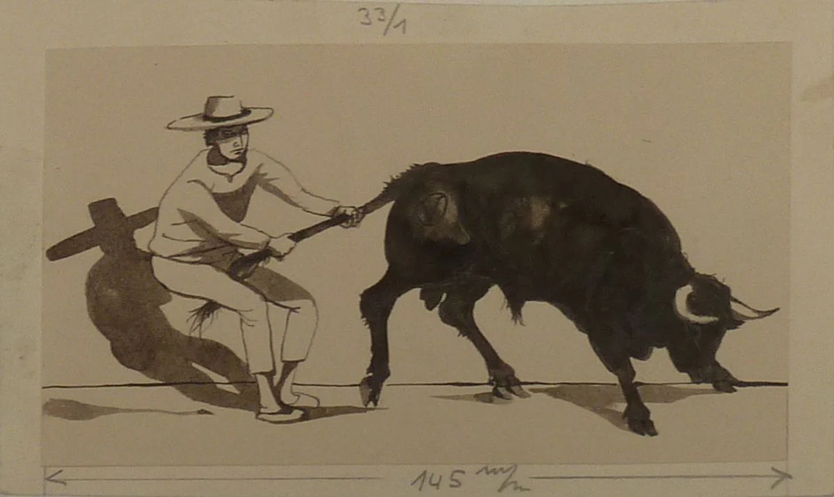Pierre-Yves TREMOIS : Dans l'arène, Dessin original