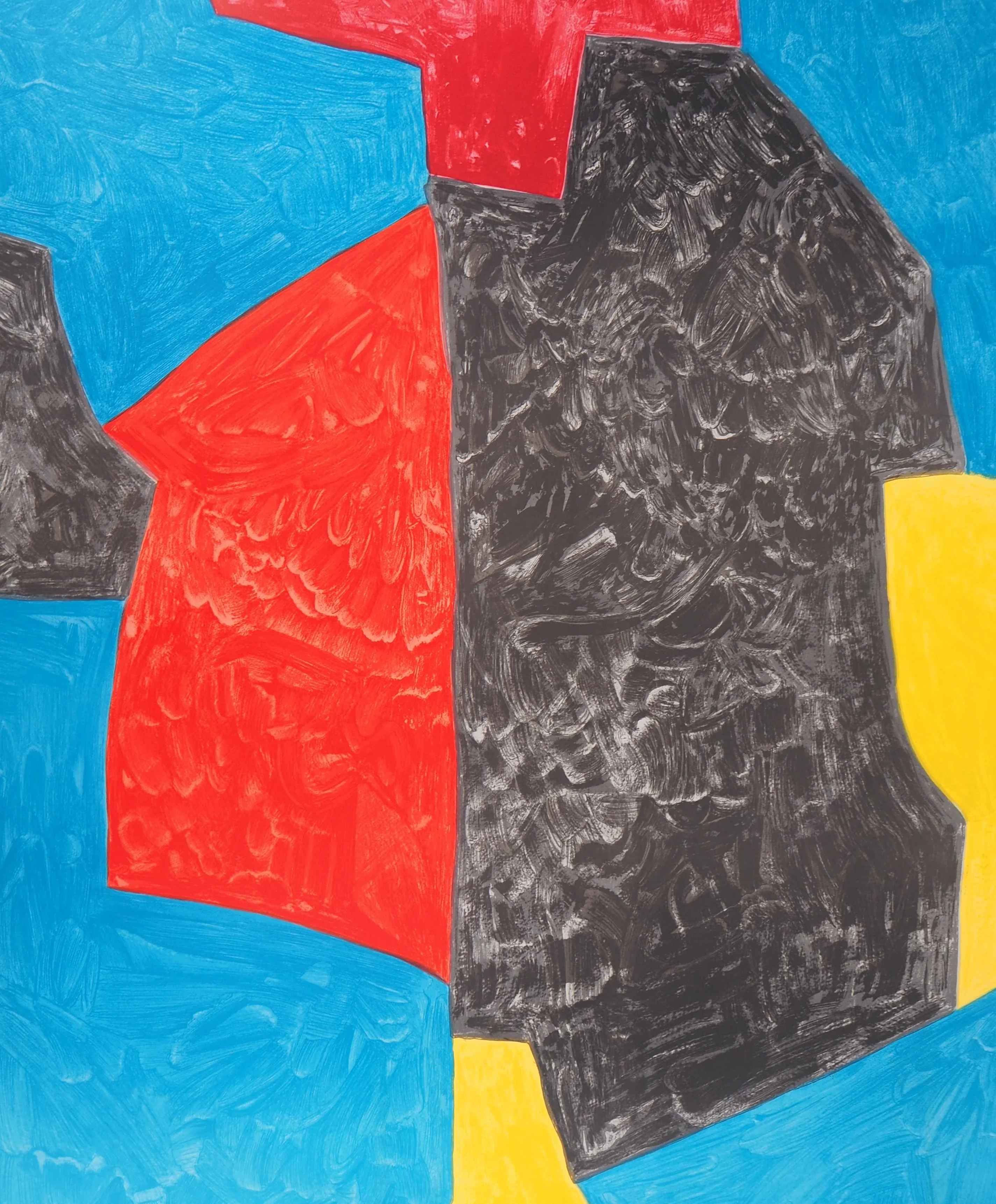 Serge POLIAKOFF : Composition rouge, bleu et noir, Lithographie signée - Image 5