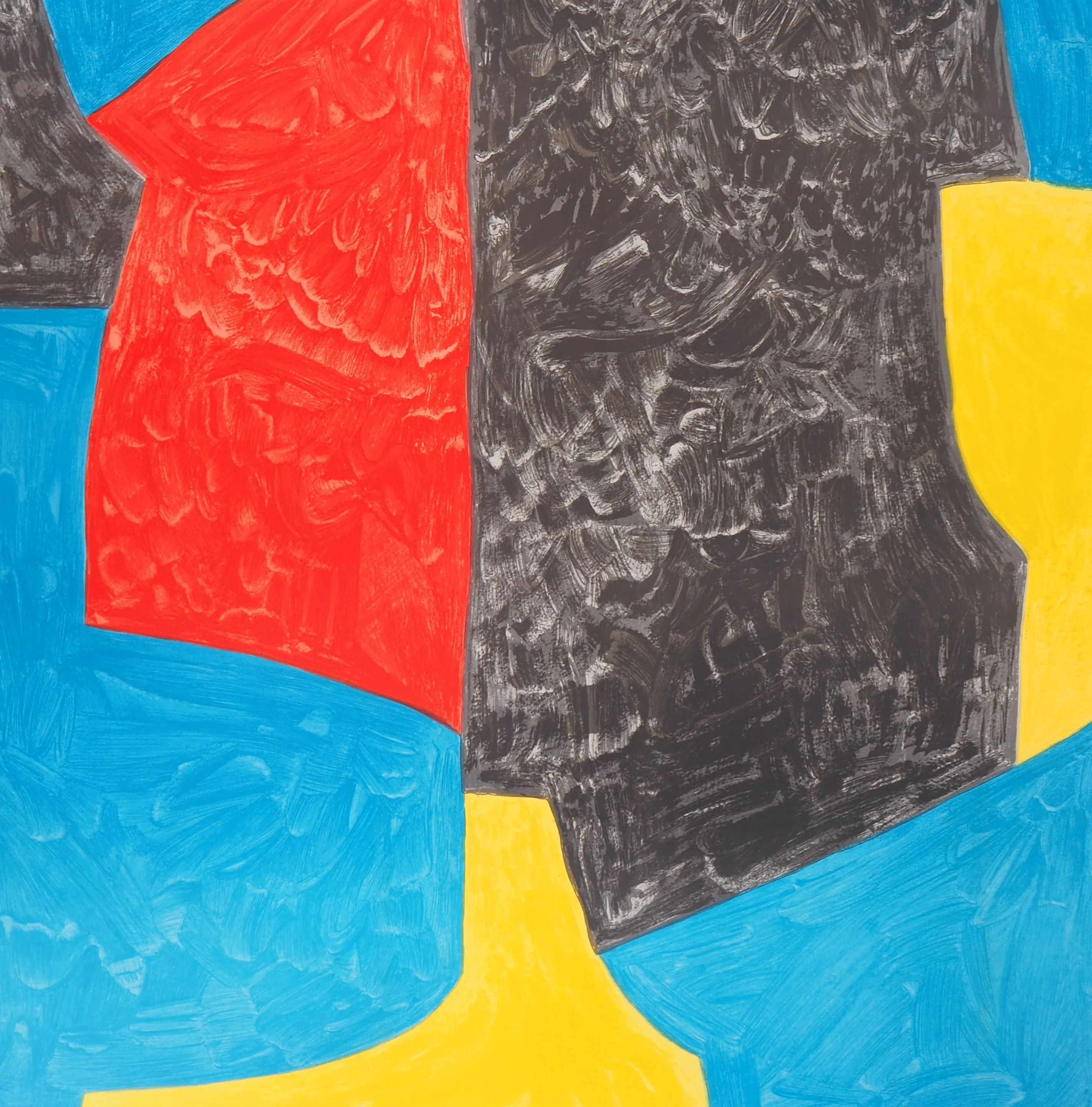 Serge POLIAKOFF : Composition rouge, bleu et noir, Lithographie signée - Image 6
