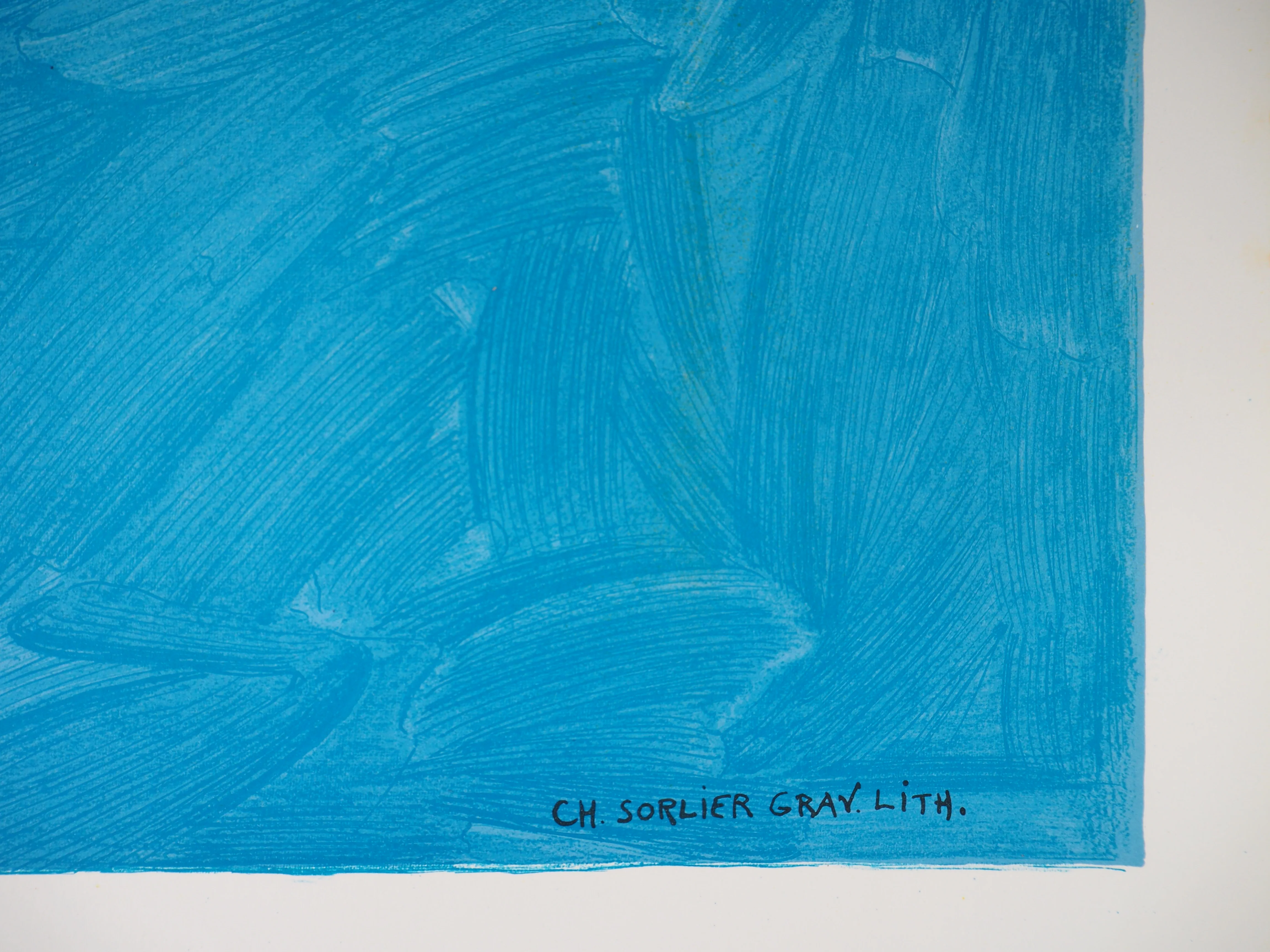Serge POLIAKOFF : Composition rouge, bleu et noir, Lithographie signée - Image 7