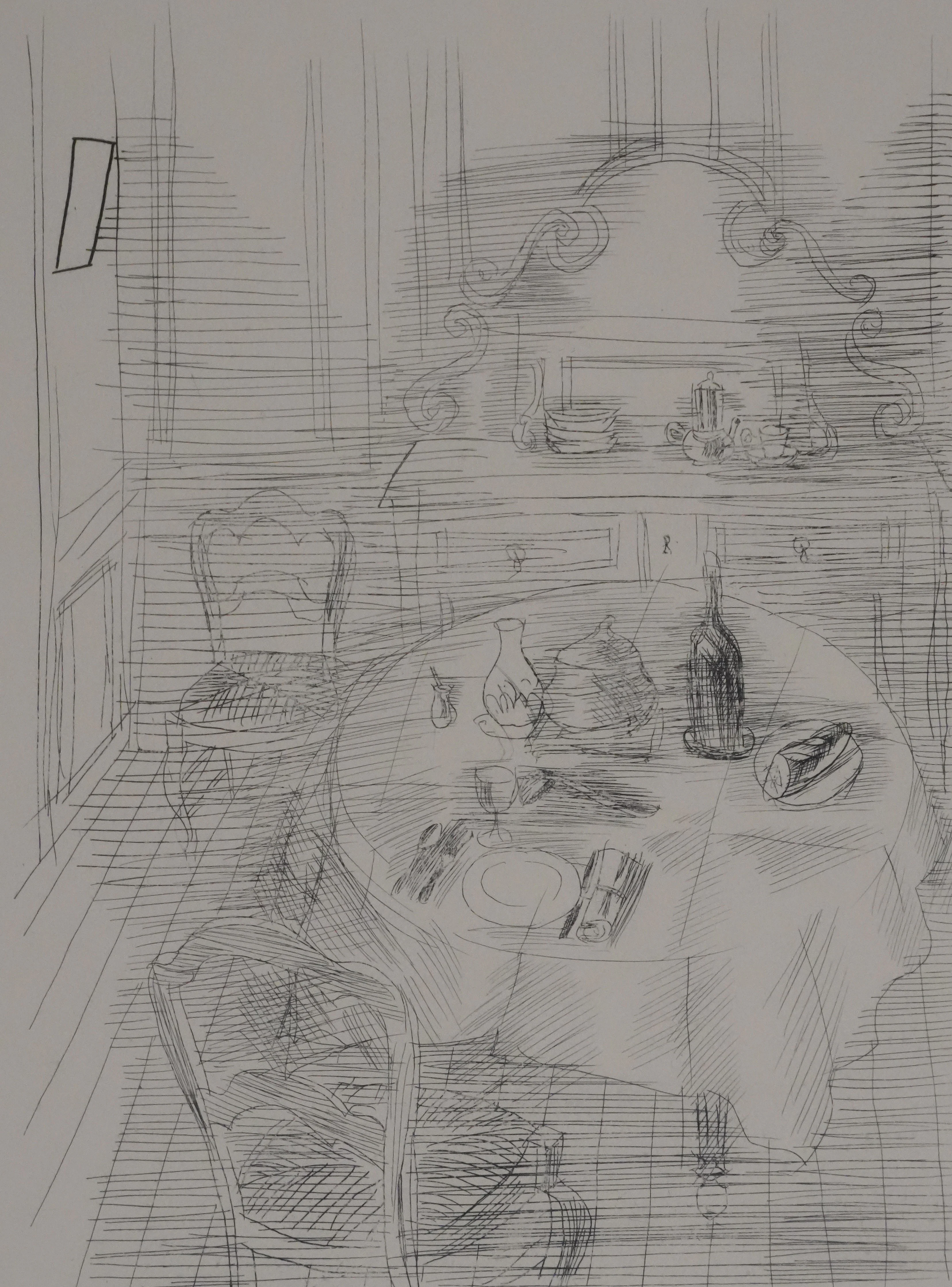 Raoul DUFY : Le repas est servi, Gravure original - Image 2