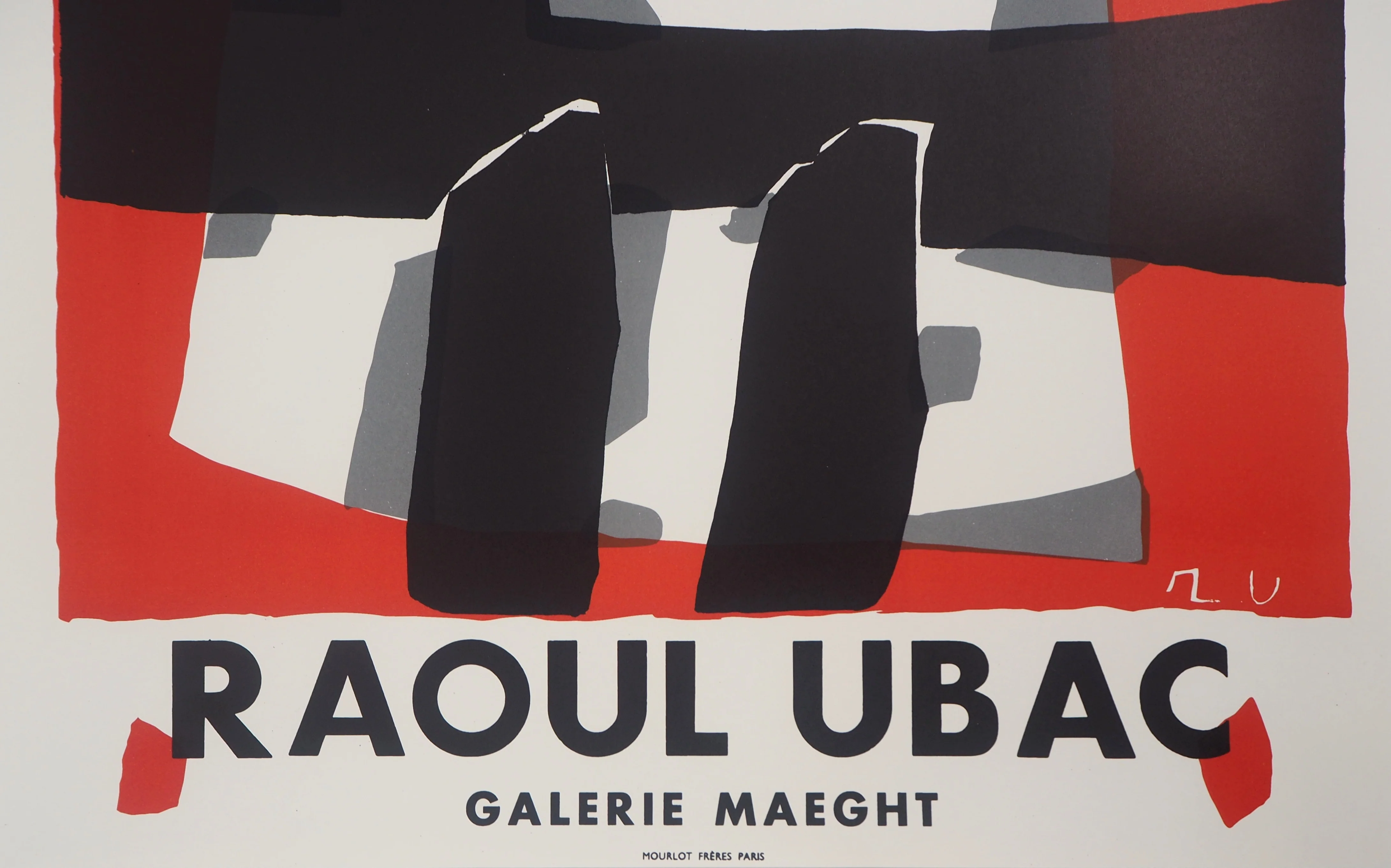 Raoul UBAC : Composition aux ardoises, Affiche en lithographie signée - Image 6