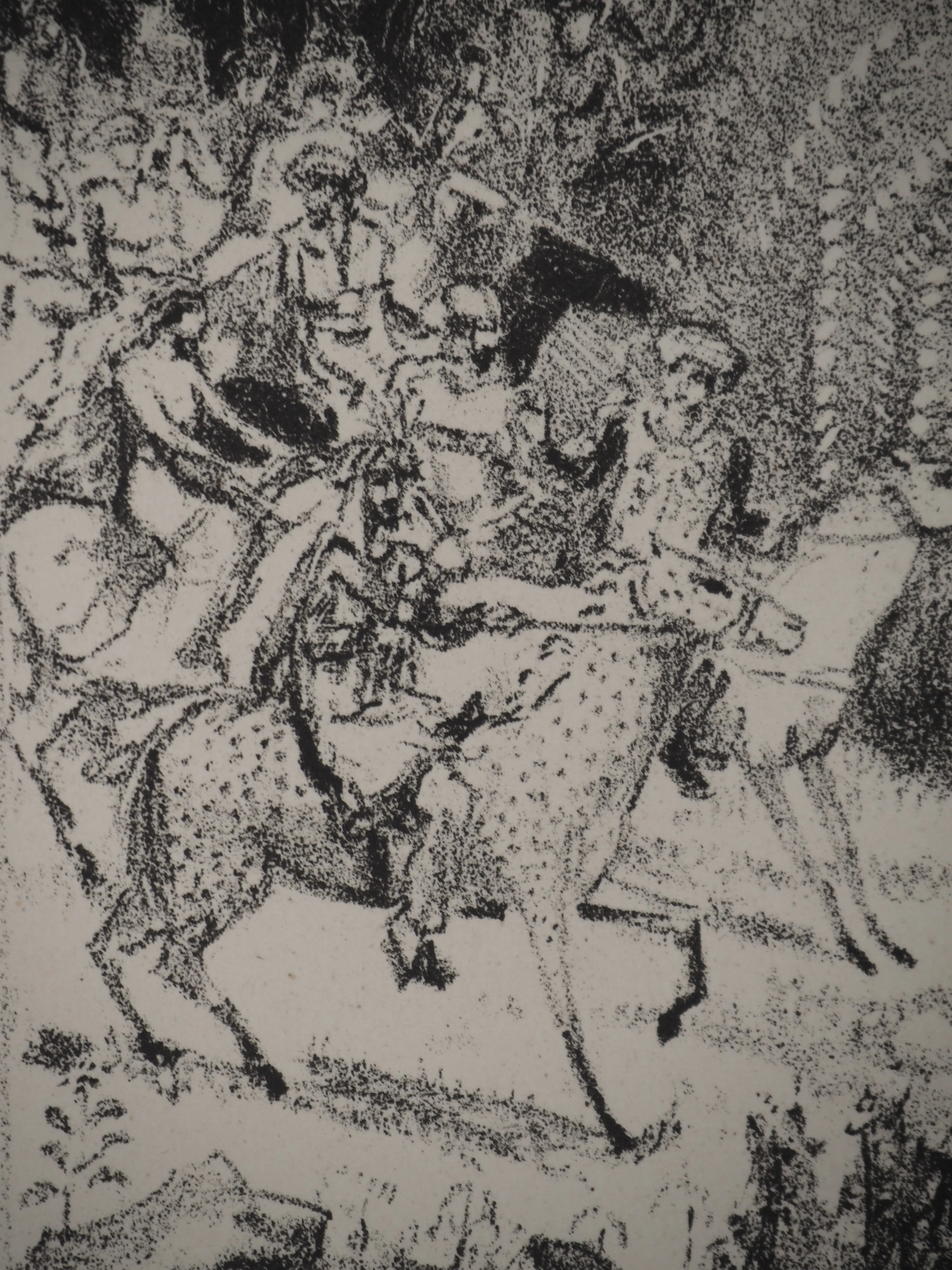 Raphaël DROUART : Le chat botté devant les troupes, Lithographie originale - Image 4