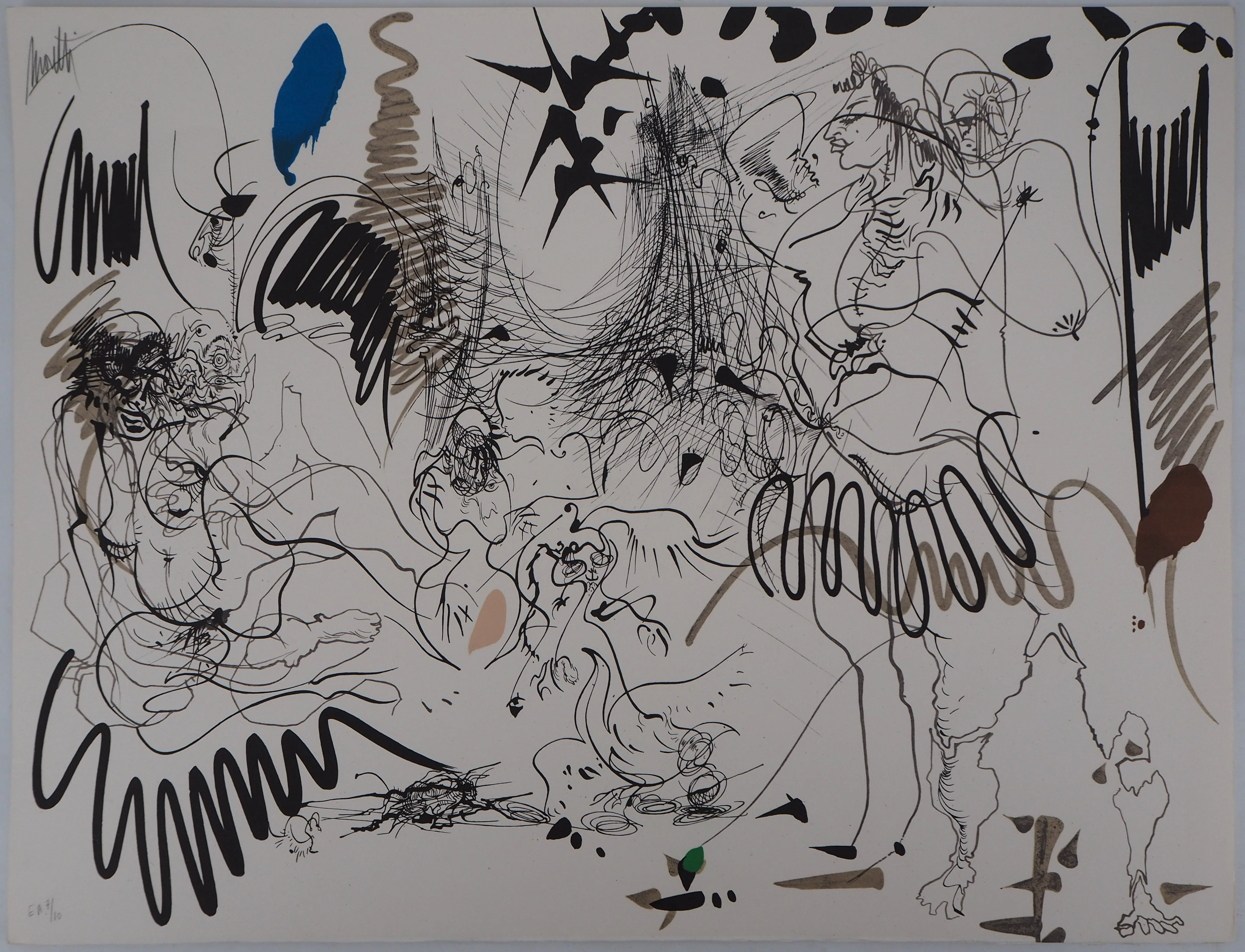 Raymond MORETTI : La rue amoureuse, Lithographie originale signée