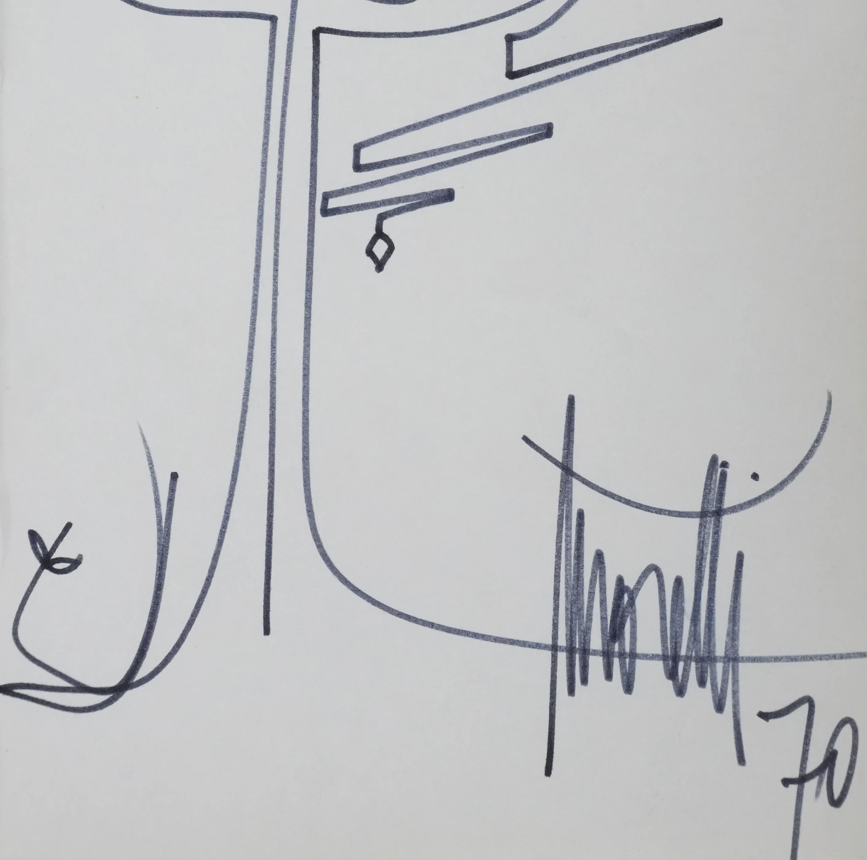 Raymond MORETTI : Le serpent et l'arbre, Dessin original signée - Image 4