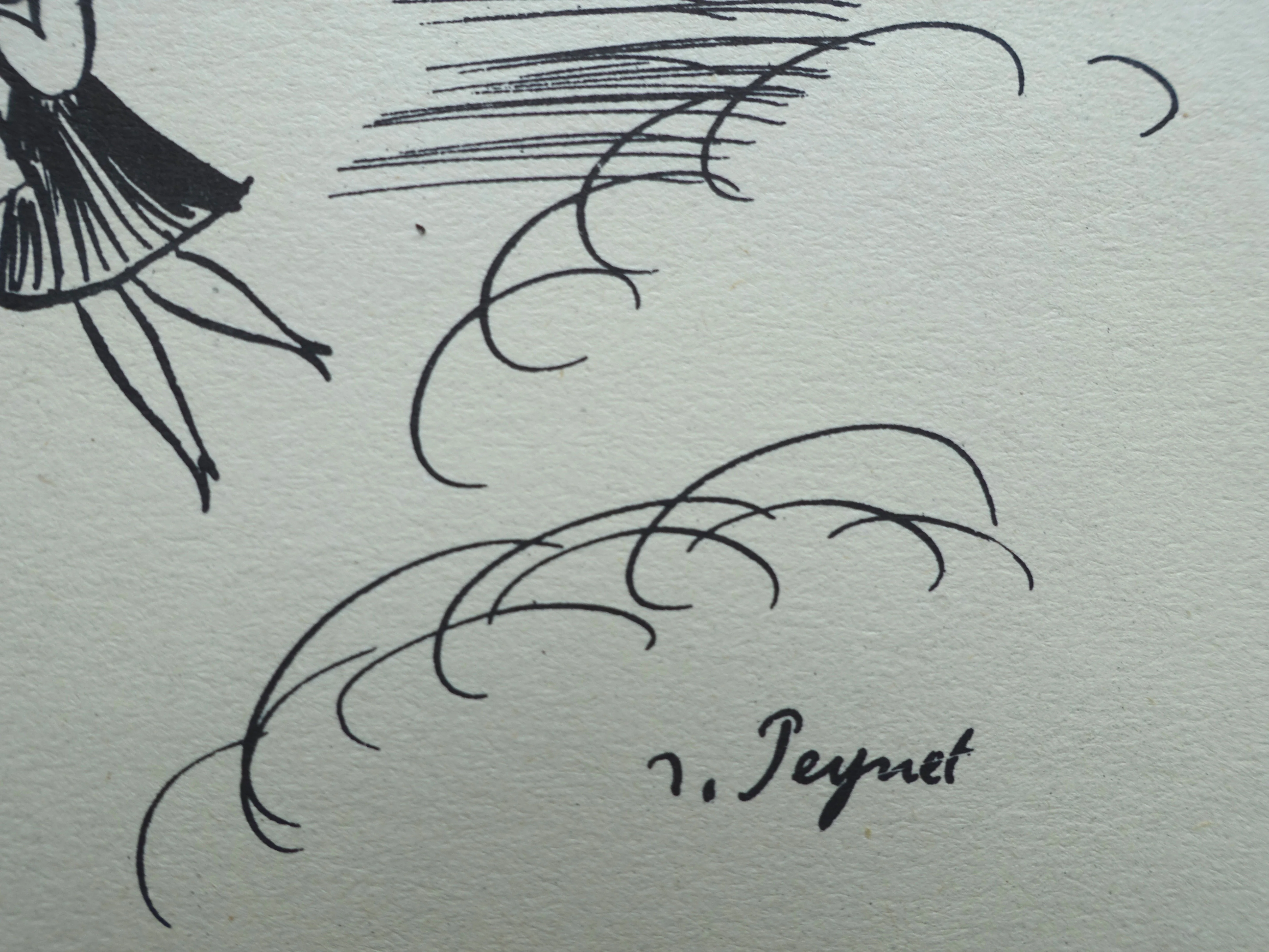 Raymond PEYNET : La Mongolfière, Gravure humoristique signée - Image 5