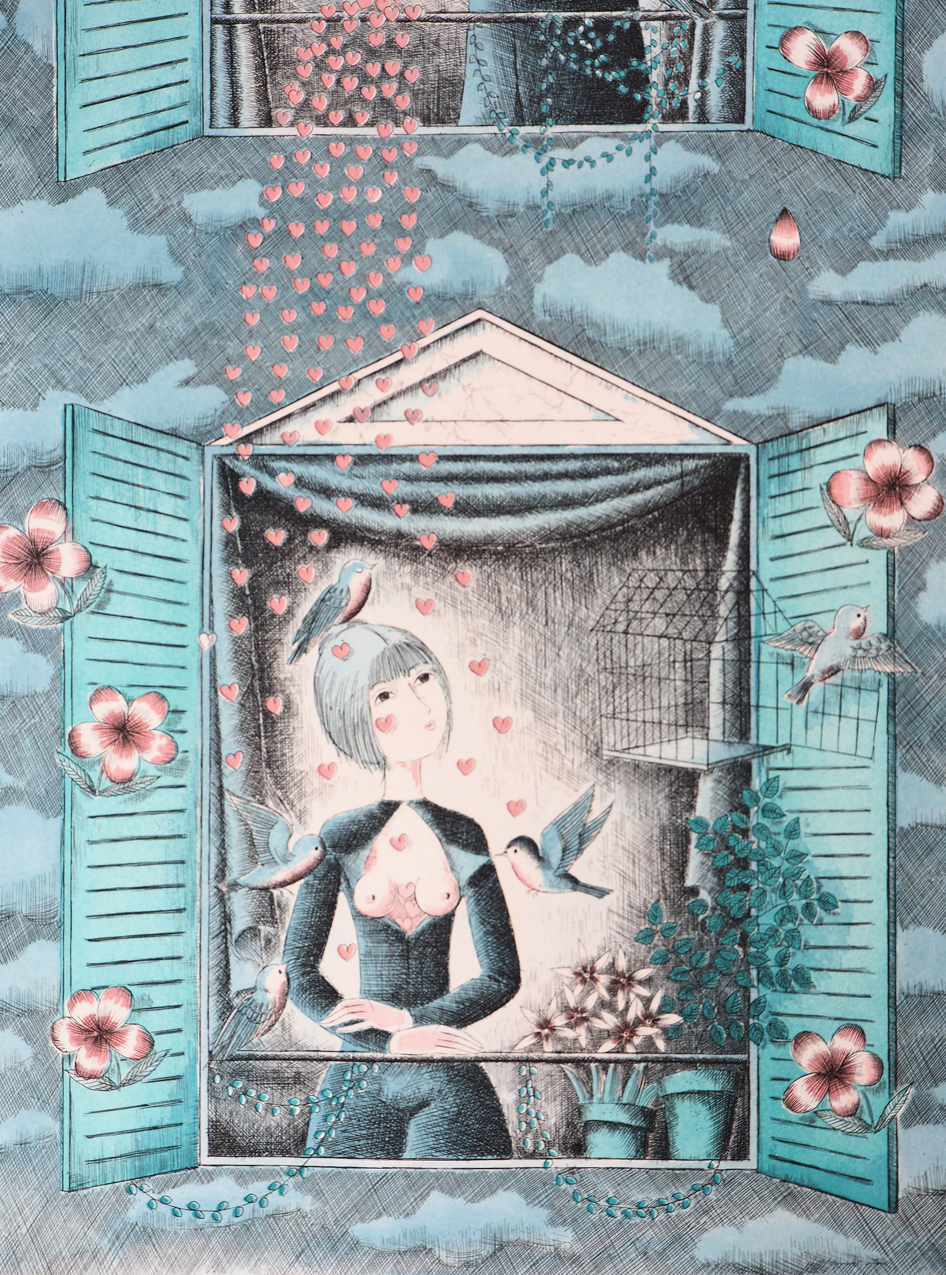 Raymond PEYNET : Zodiaque, le Verseau, Gravure originale signée - Image 3