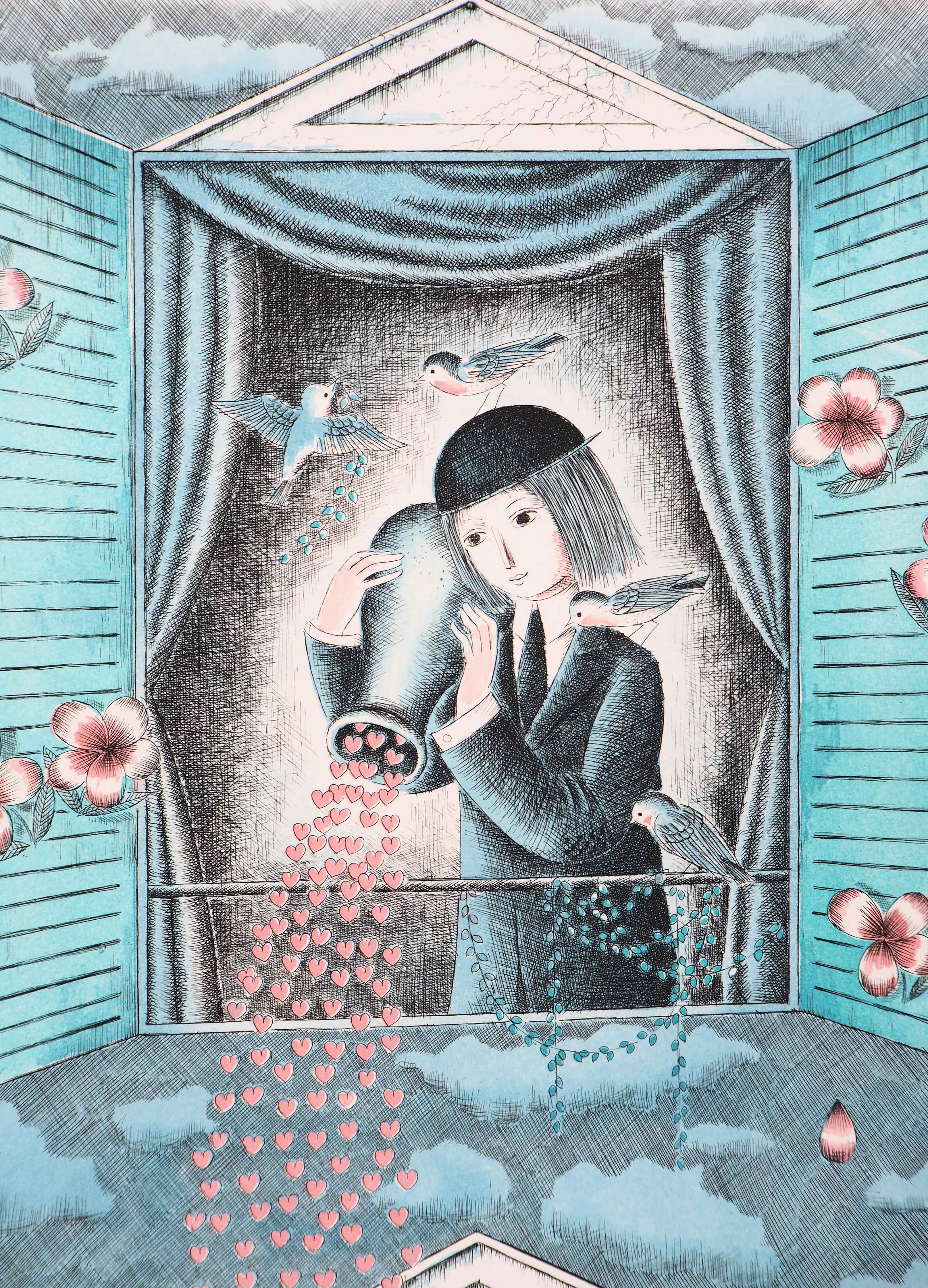 Raymond PEYNET : Zodiaque, le Verseau, Gravure originale signée - Image 5