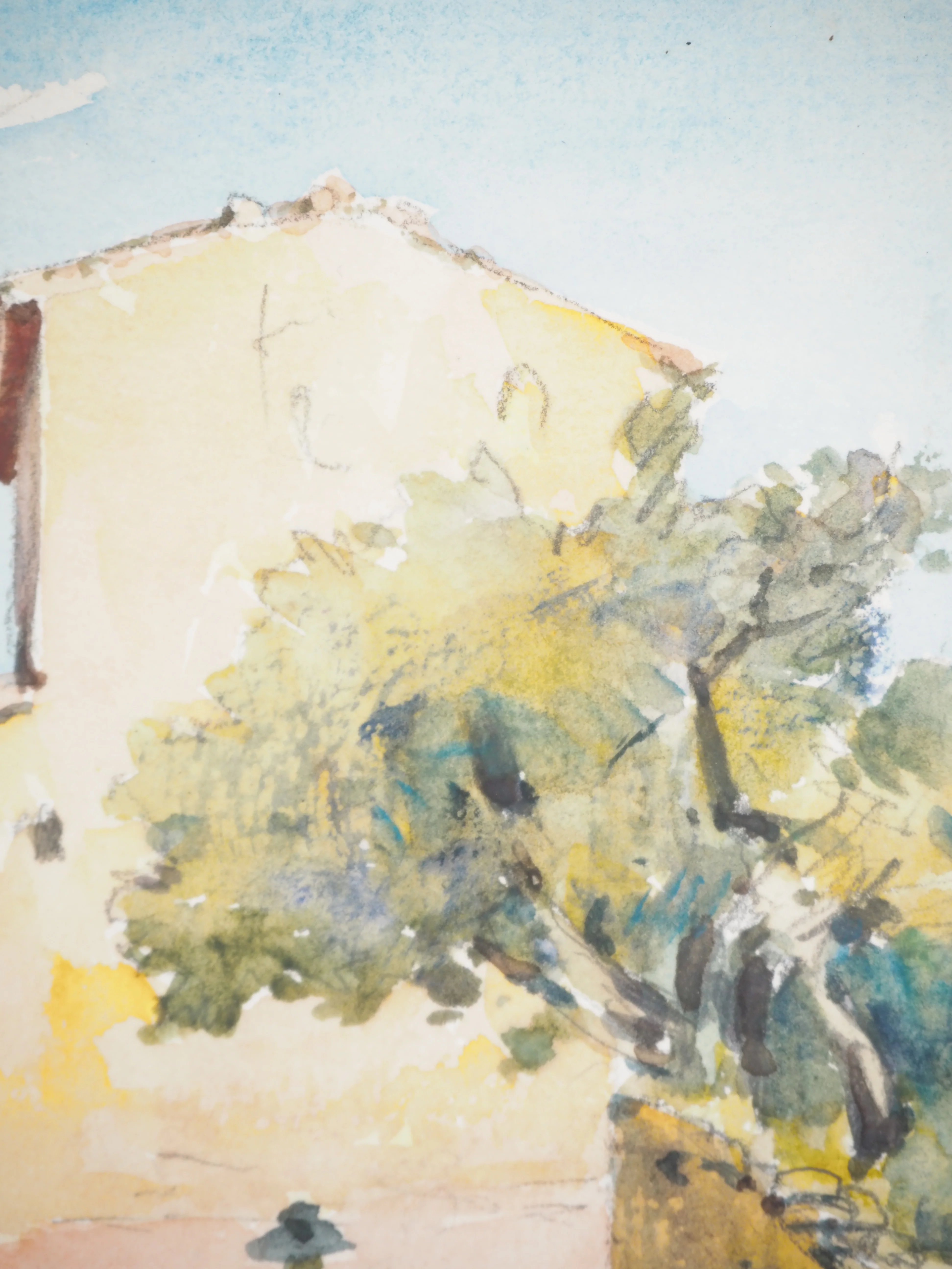 René LEVERD : Dans les ruelles de MorMoiron, Aquarelle originale signée - Image 4