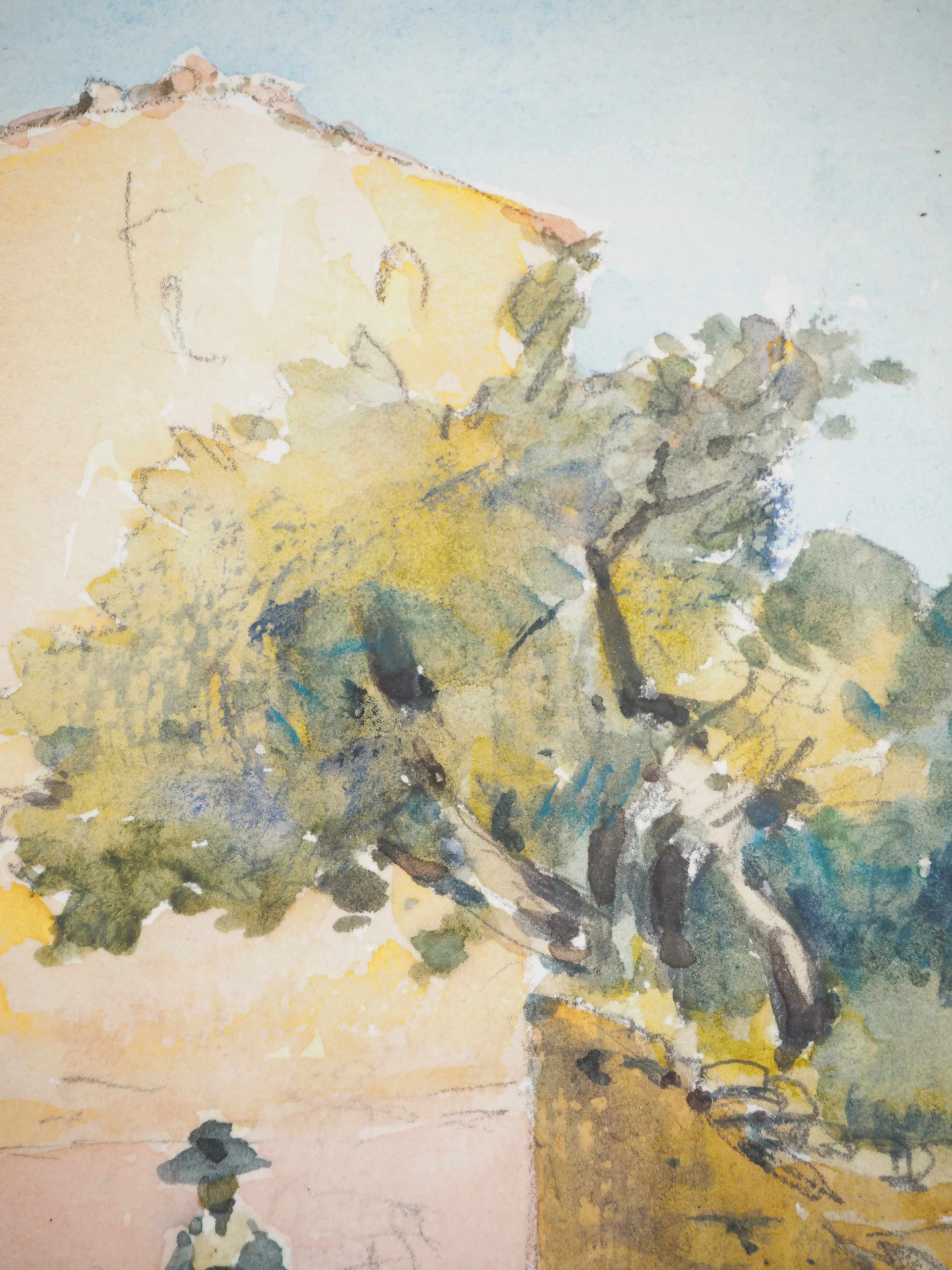 René LEVERD : Dans les ruelles de MorMoiron, Aquarelle originale signée - Image 5
