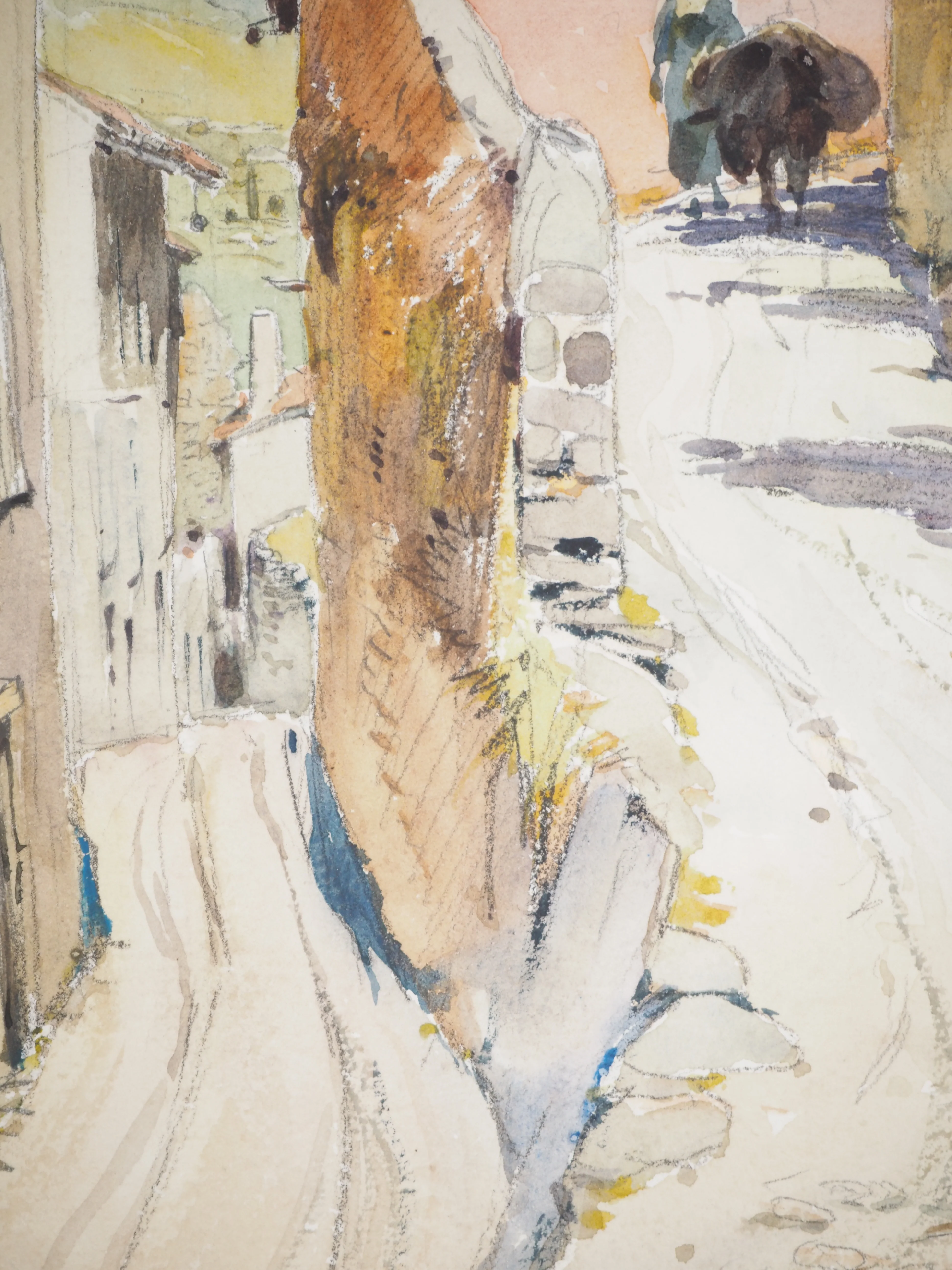 René LEVERD : Dans les ruelles de MorMoiron, Aquarelle originale signée - Image 6