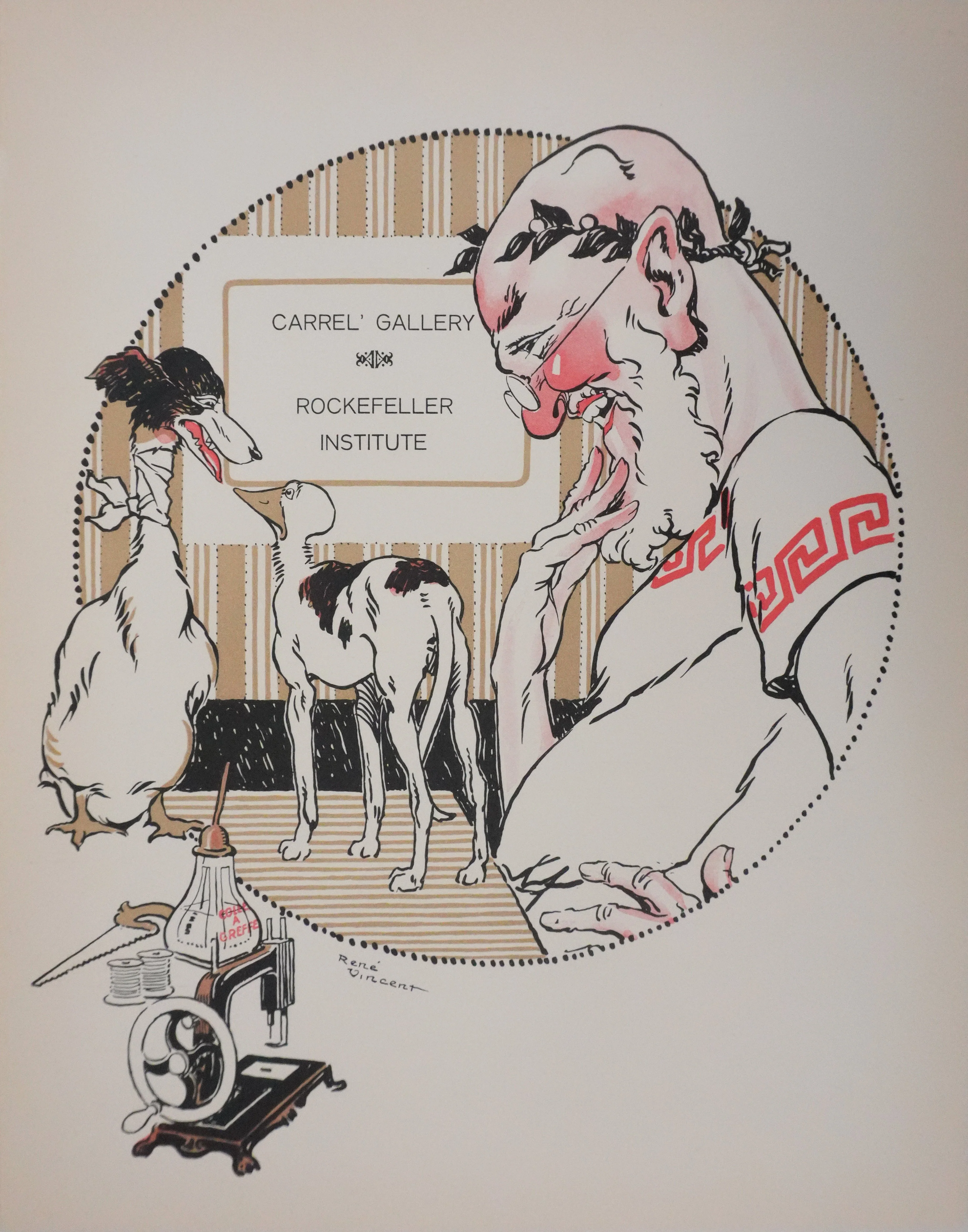 René VINCENT : Greffe, Gravure originale signée