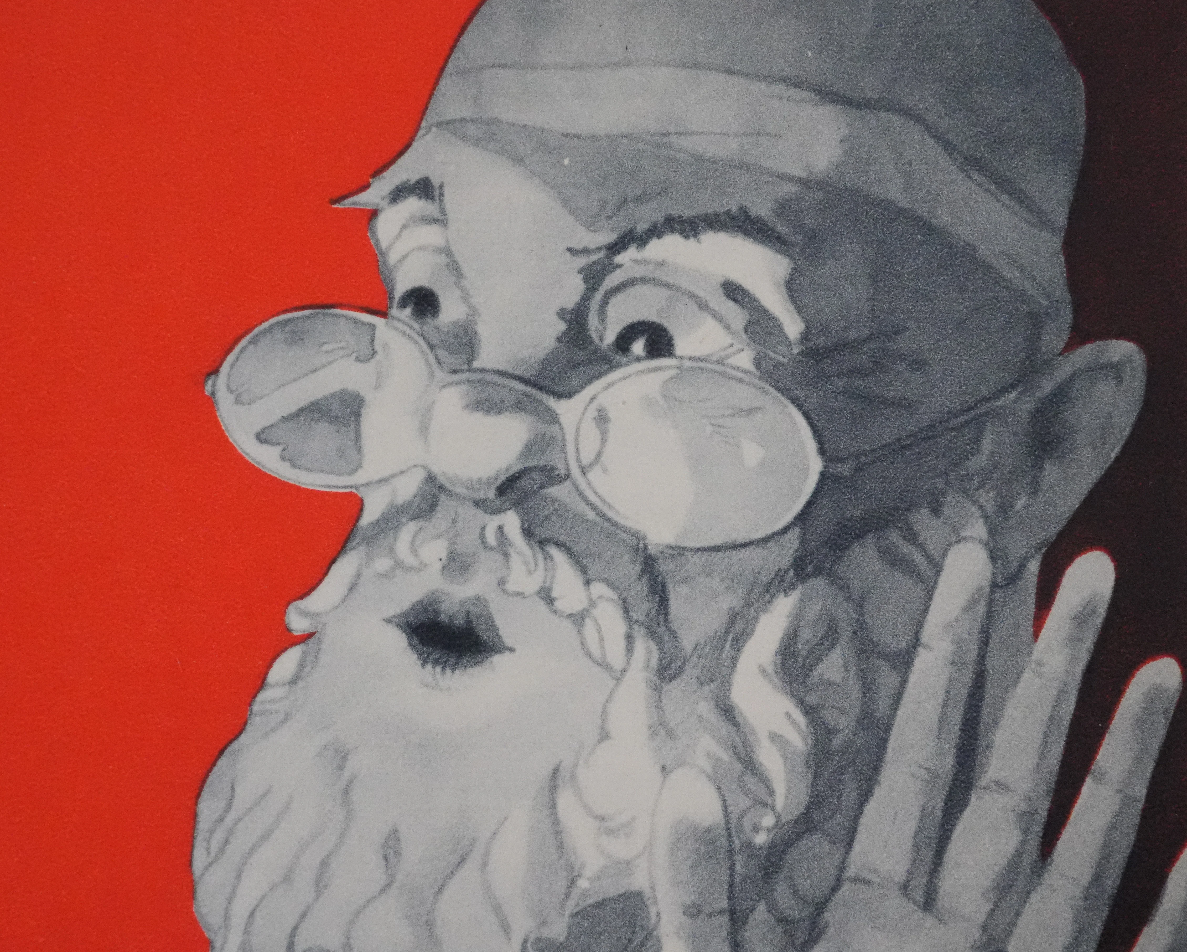René VINCENT : Le spectateur et l'aéroplane en rouge, Lithographie - Image 4