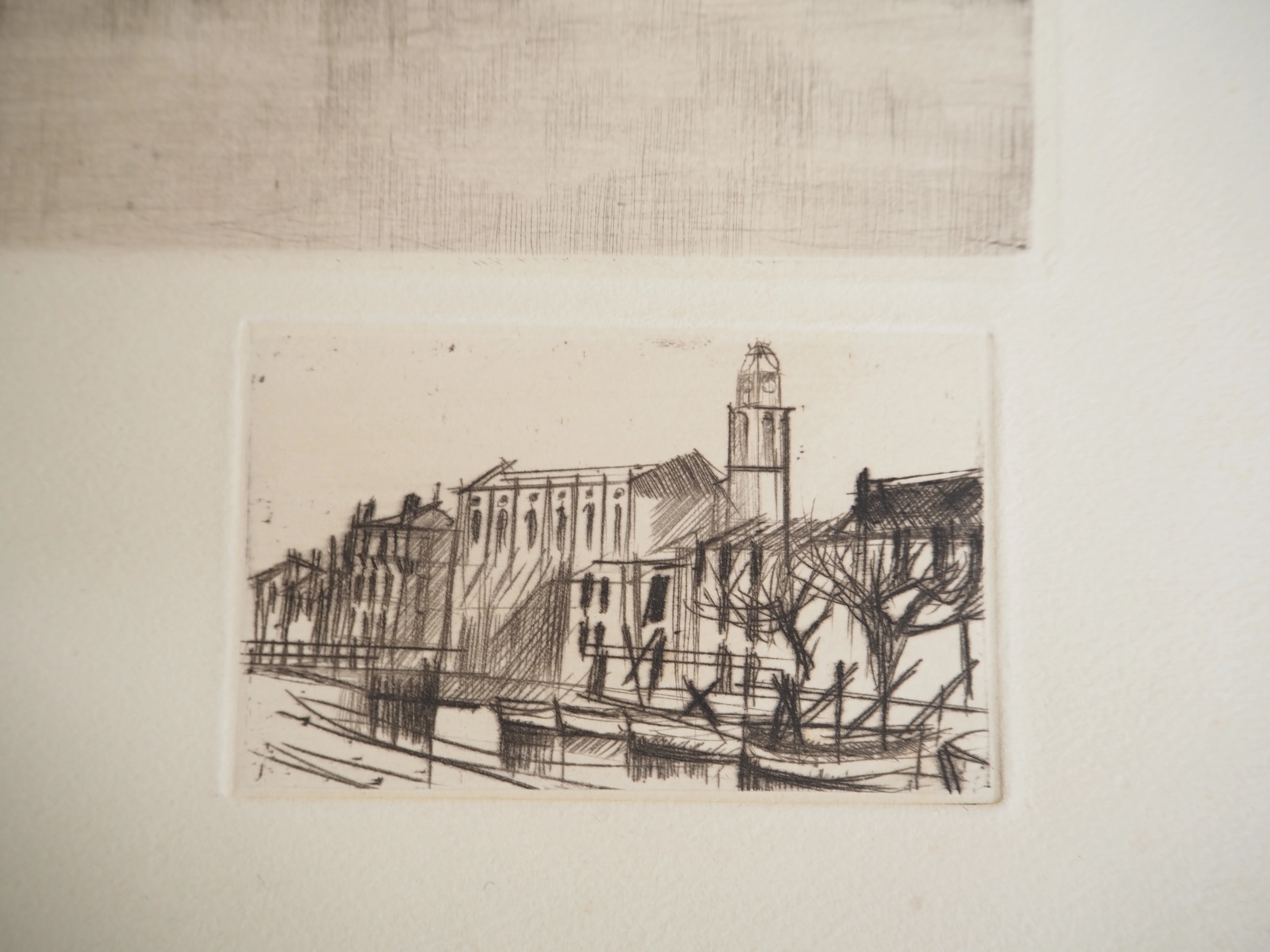 René William THOMAS : Port de plaisance, Gravure originale signée - Image 5