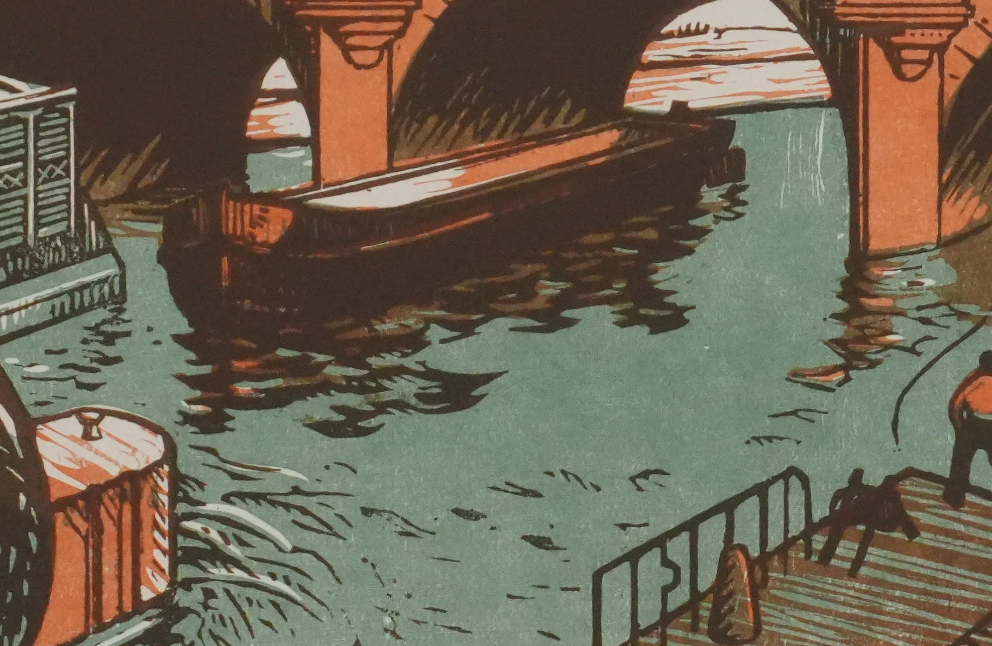 Robert BONFILS : Vue de Paris, Le Pont Neuf au bras de la Monnaie, Gravure originale - Image 6