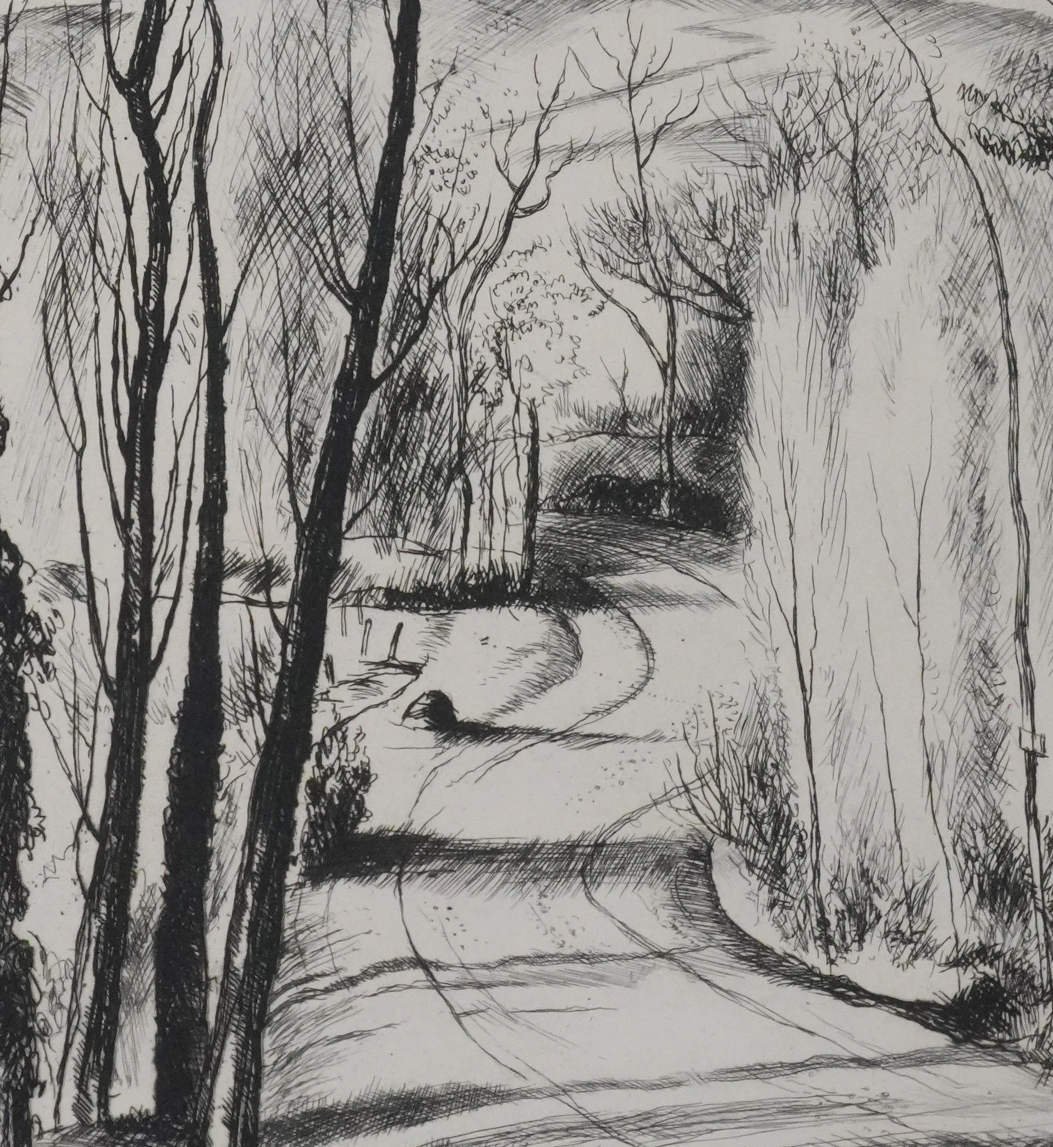 Robert CAMI : Hiver en Dordogne, Gravure originale signée - Image 4