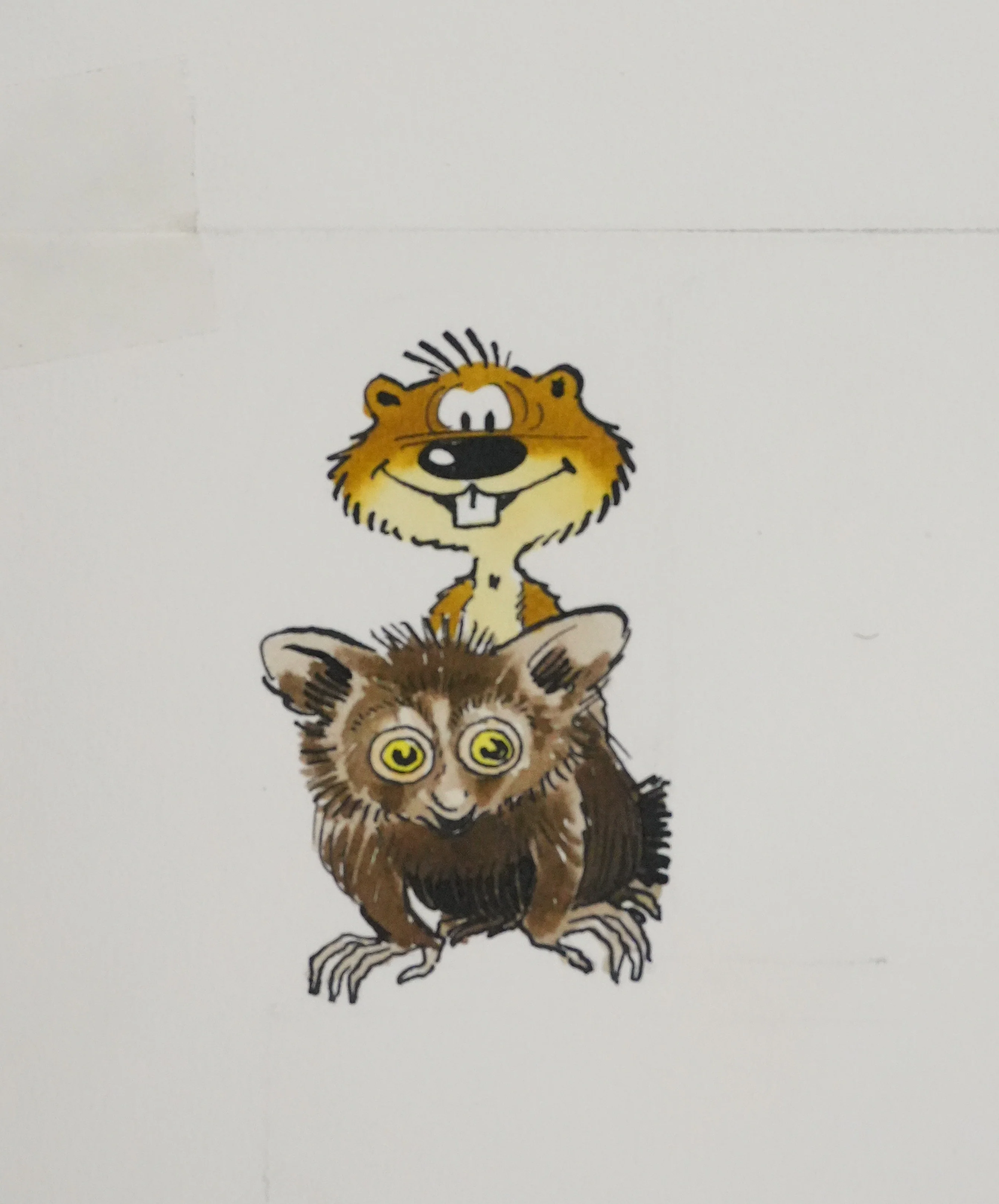 Roger BUSSEMEY : Les castors et les animaux sauvages, Aquarelle originale - Image 6