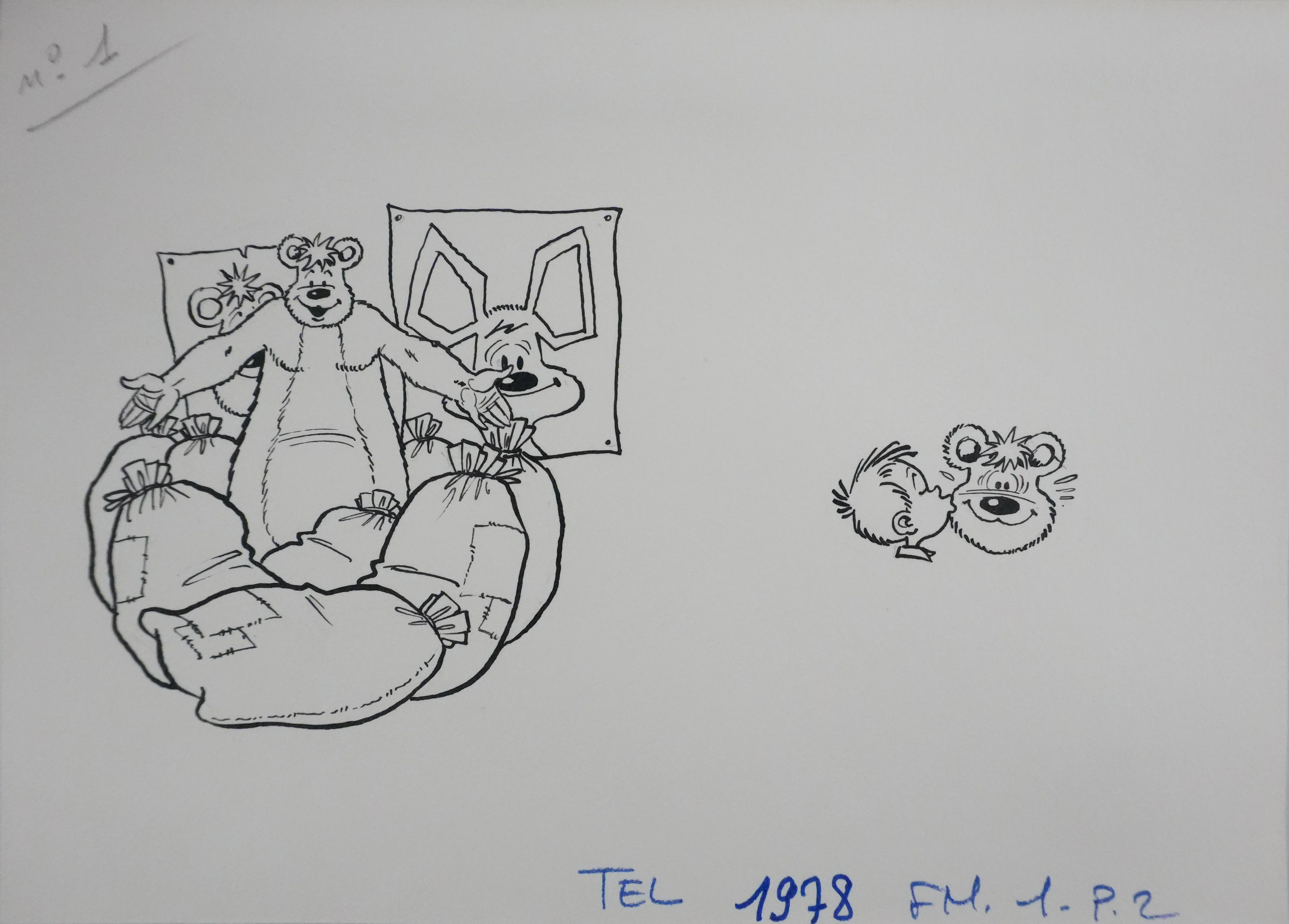 Roger BUSSEMEY : Nestor heureux, Dessin original - Image 5