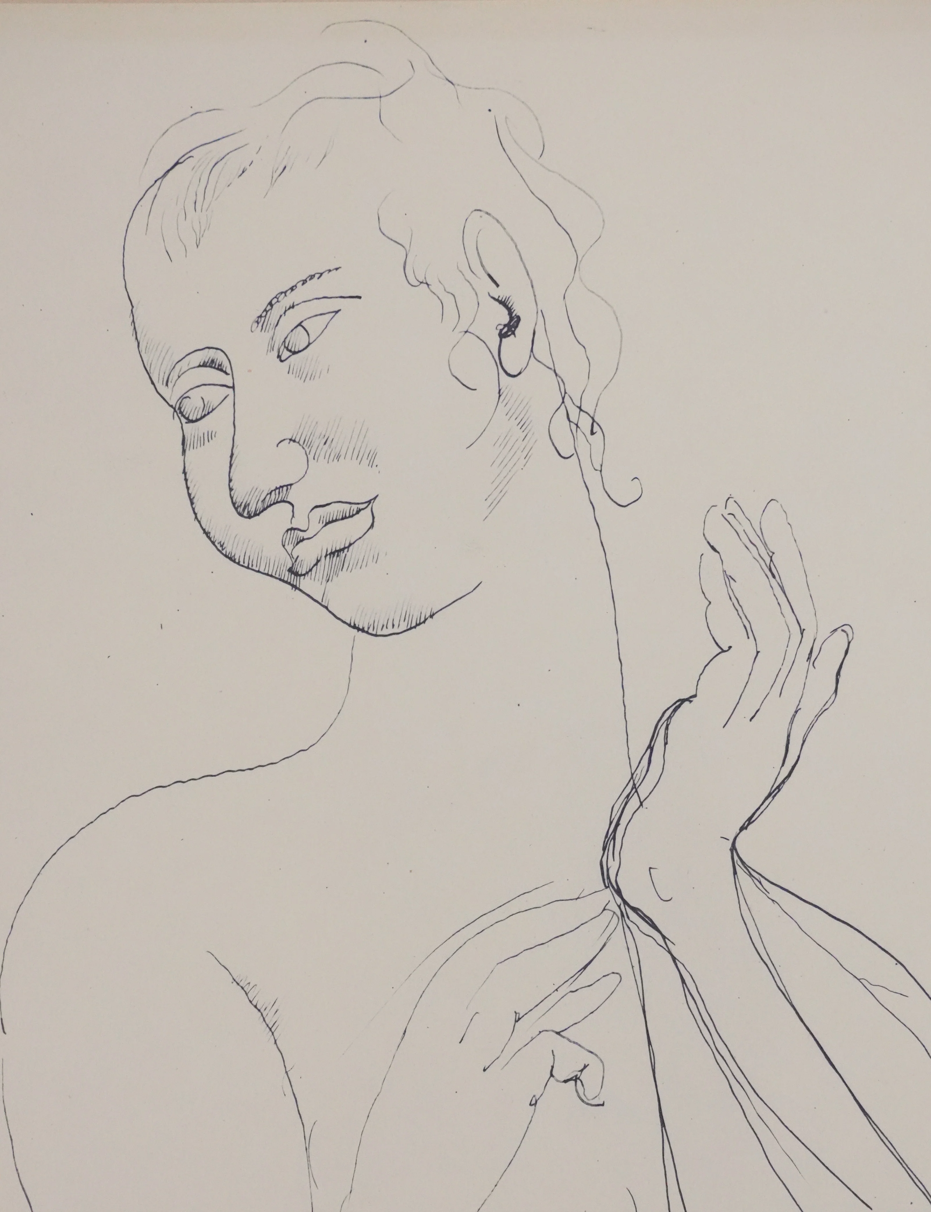 Roger de la FRESNAYE : Femme à la poitrine découverte, Lithographie signée - Image 3