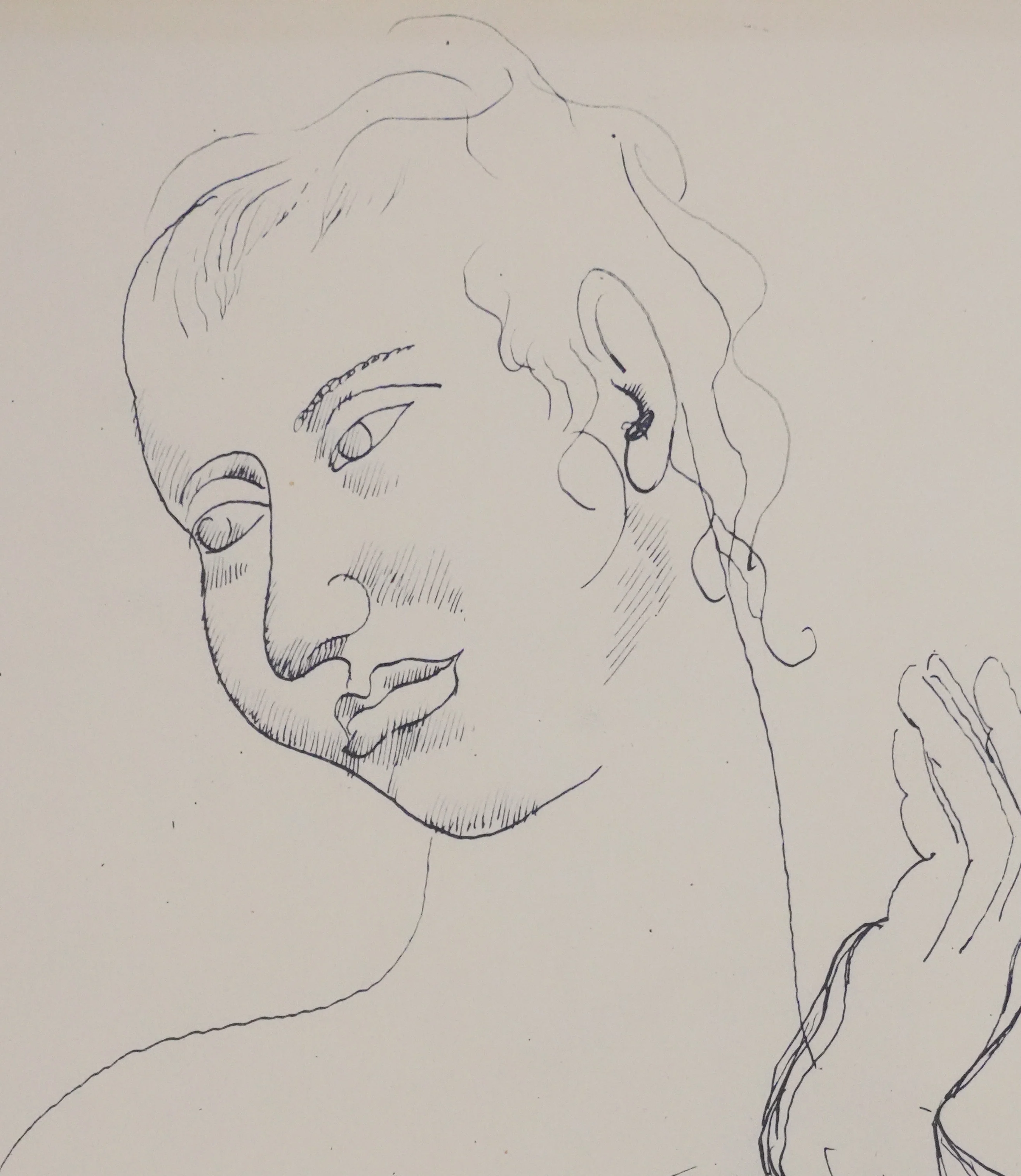 Roger de la FRESNAYE : Femme à la poitrine découverte, Lithographie signée - Image 4