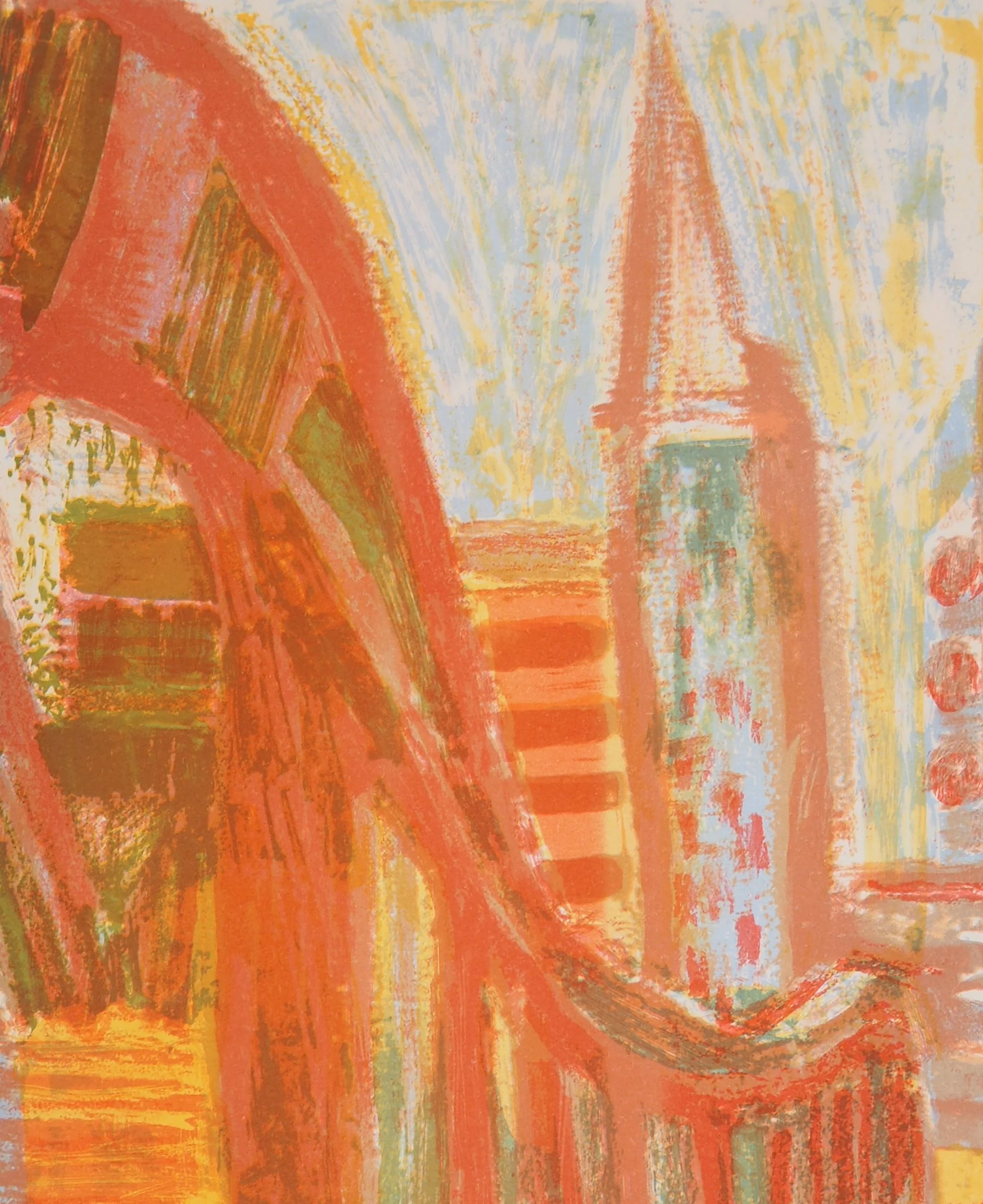 Roger MONTANE : Vue de la ville, Lithographie originale signée - Image 5