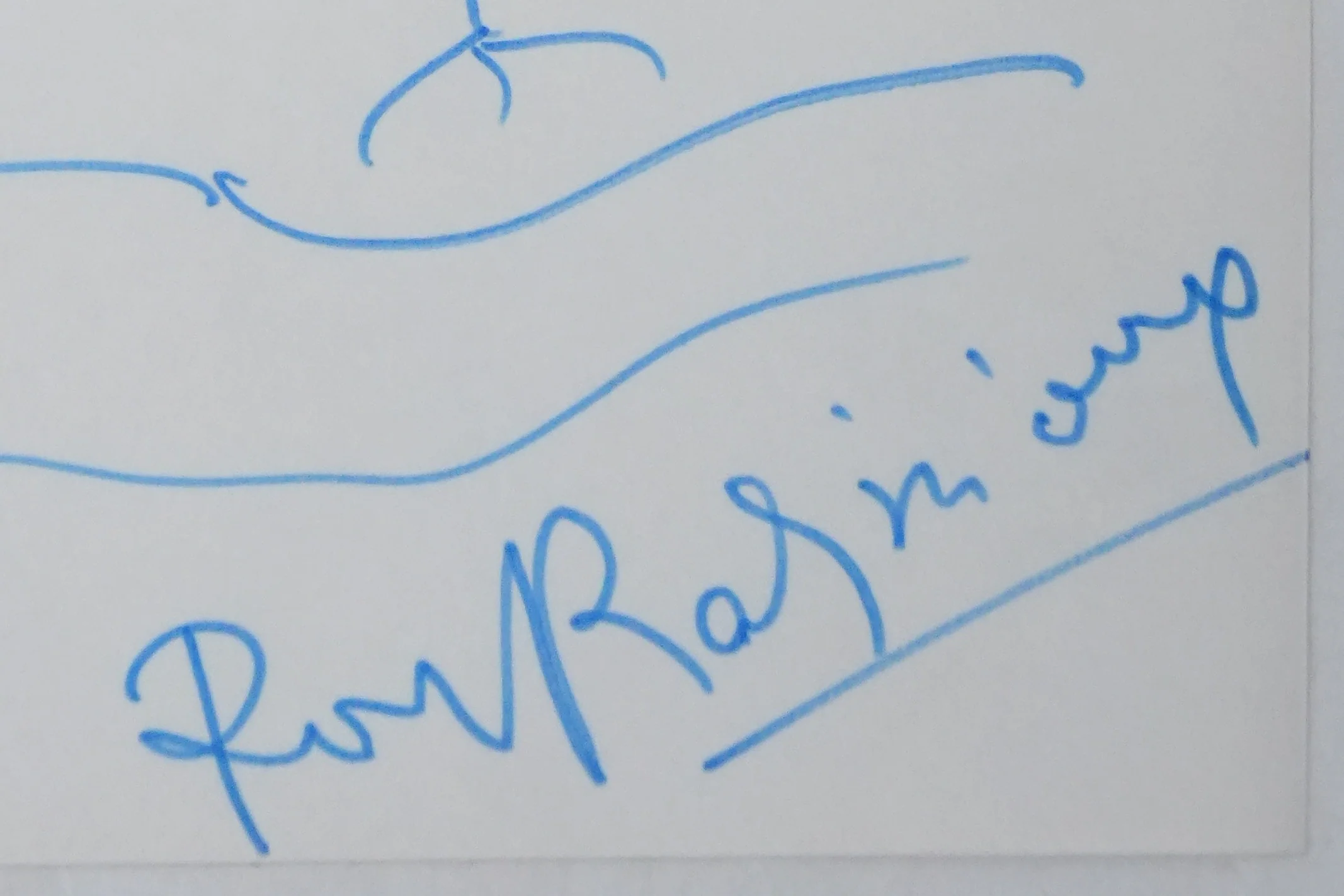 Roger RABINIAUX : L'arbre aux couleurs bleues, Autographe et dessin original signé - Image 2