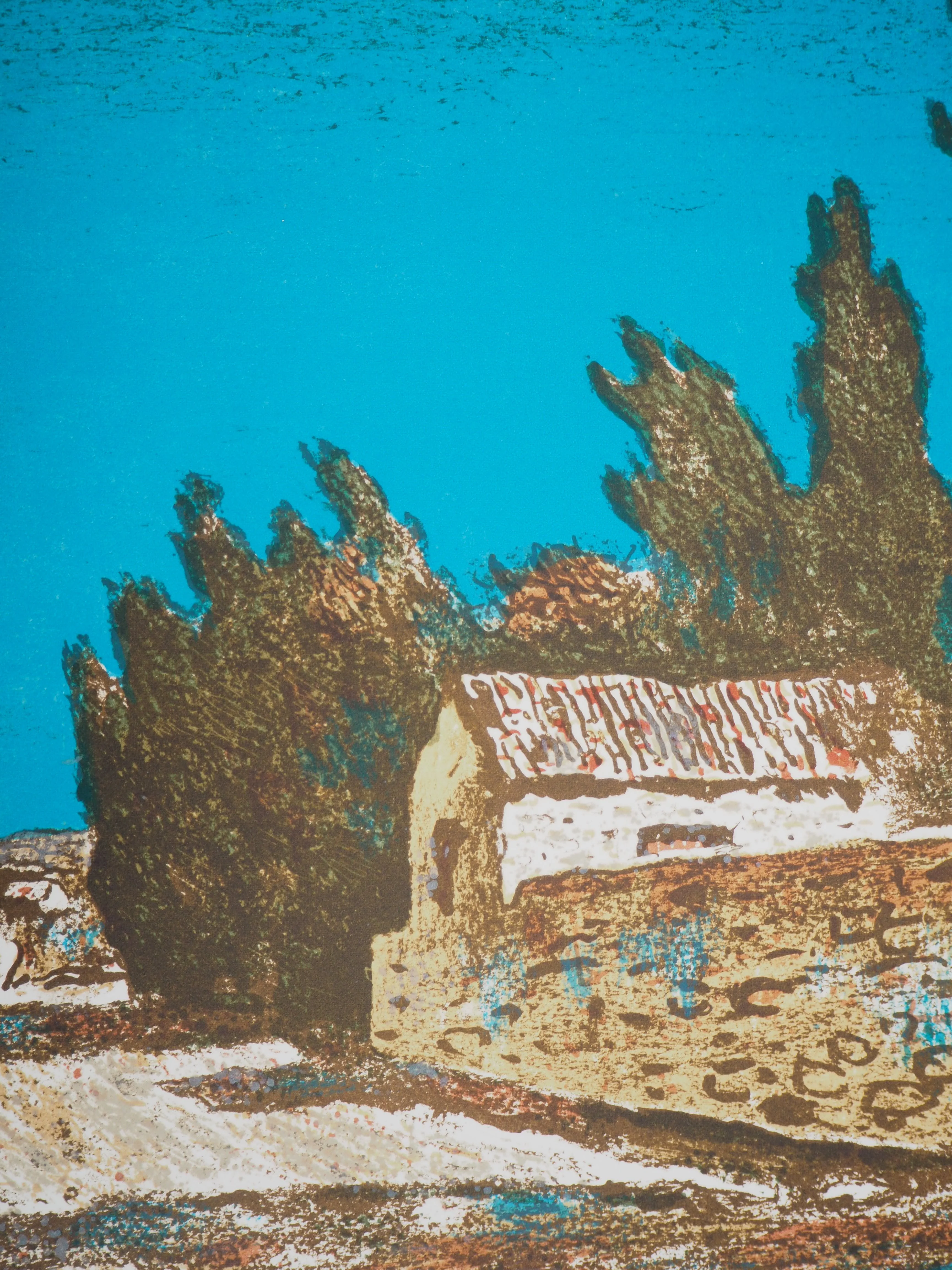 Roland OUDOT : Vieux Mas en Provence, Lithographie originale signée - Image 4