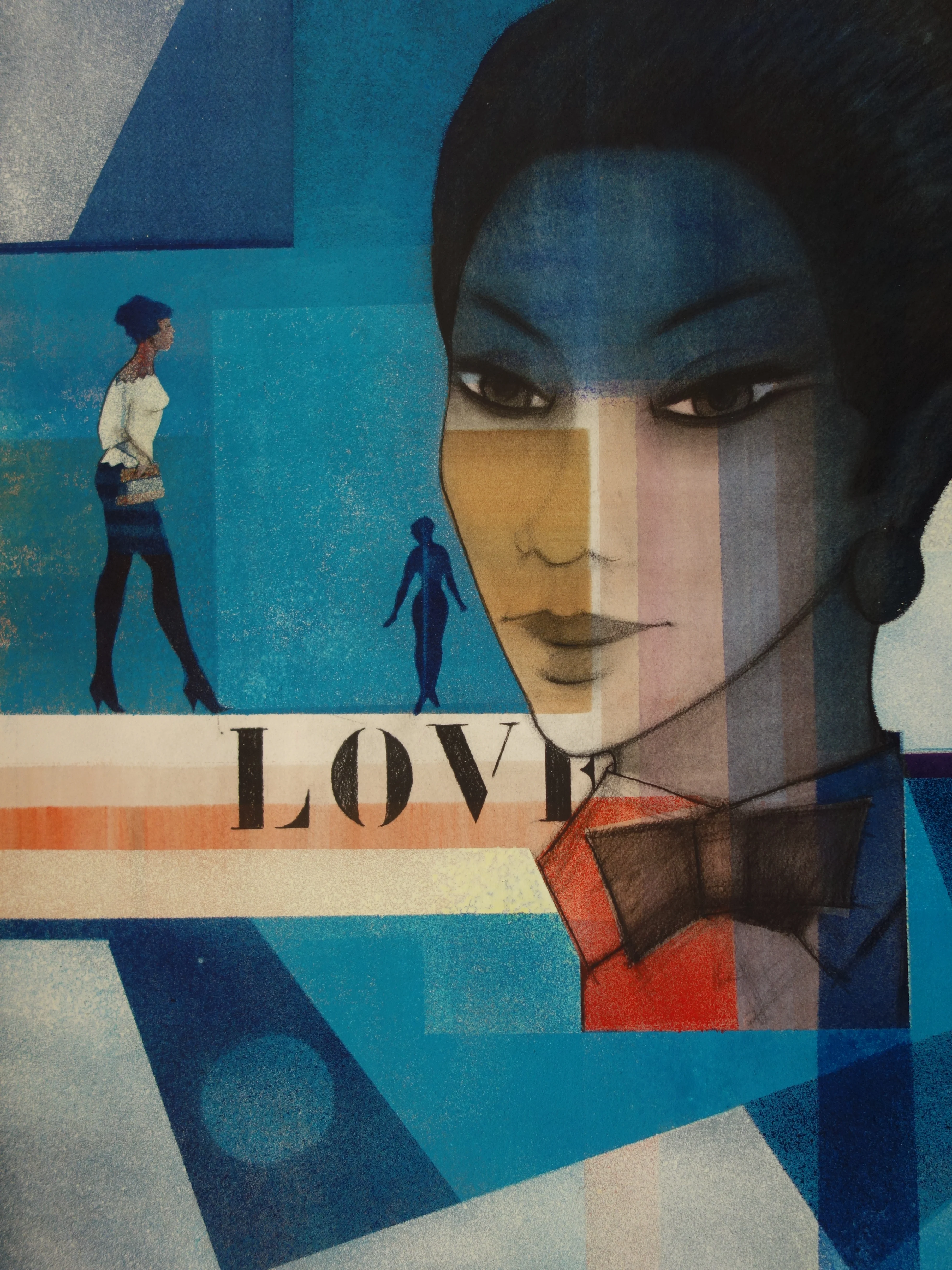 Sacha CHIMKEVITCH : Elegant Love, Aquarelle signée - Image 3