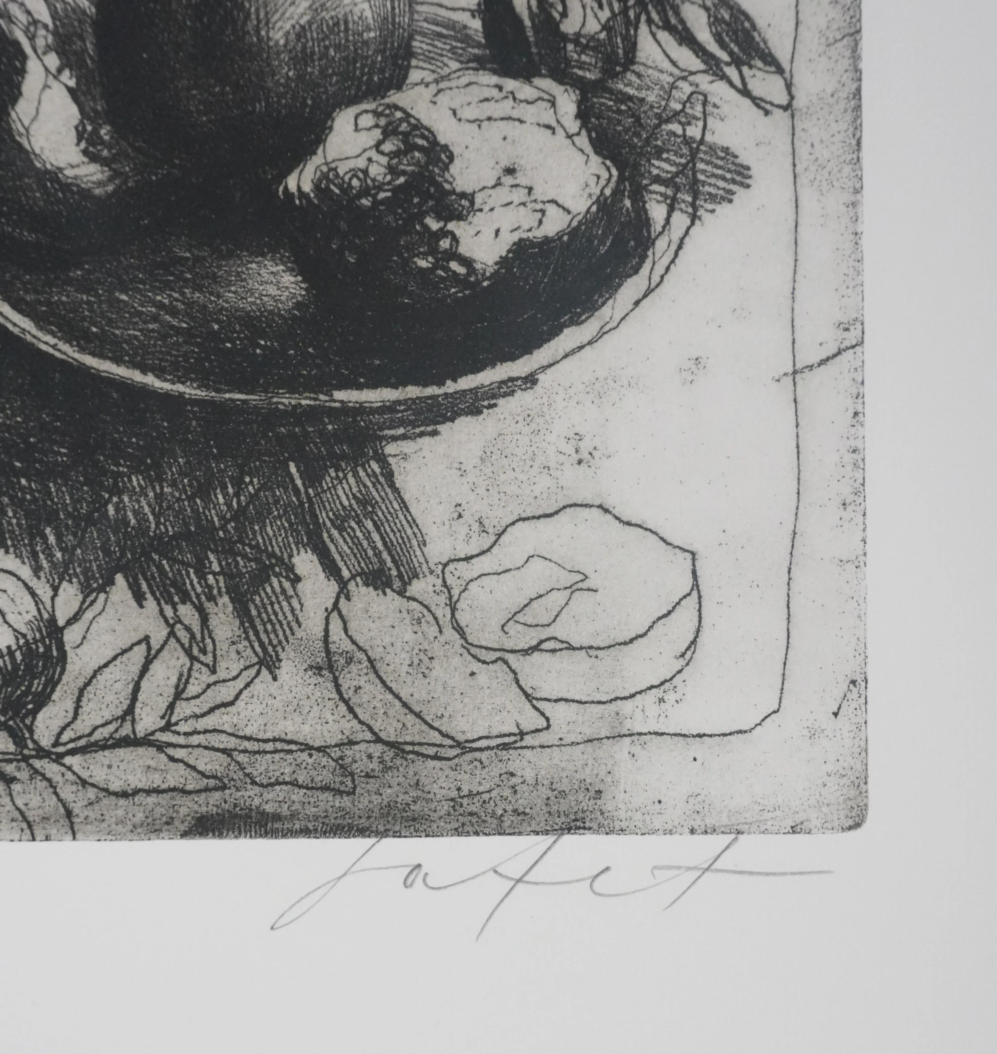 Safet ZEC : Nature morte à l'écuelle, Gravure originale signée - Image 3