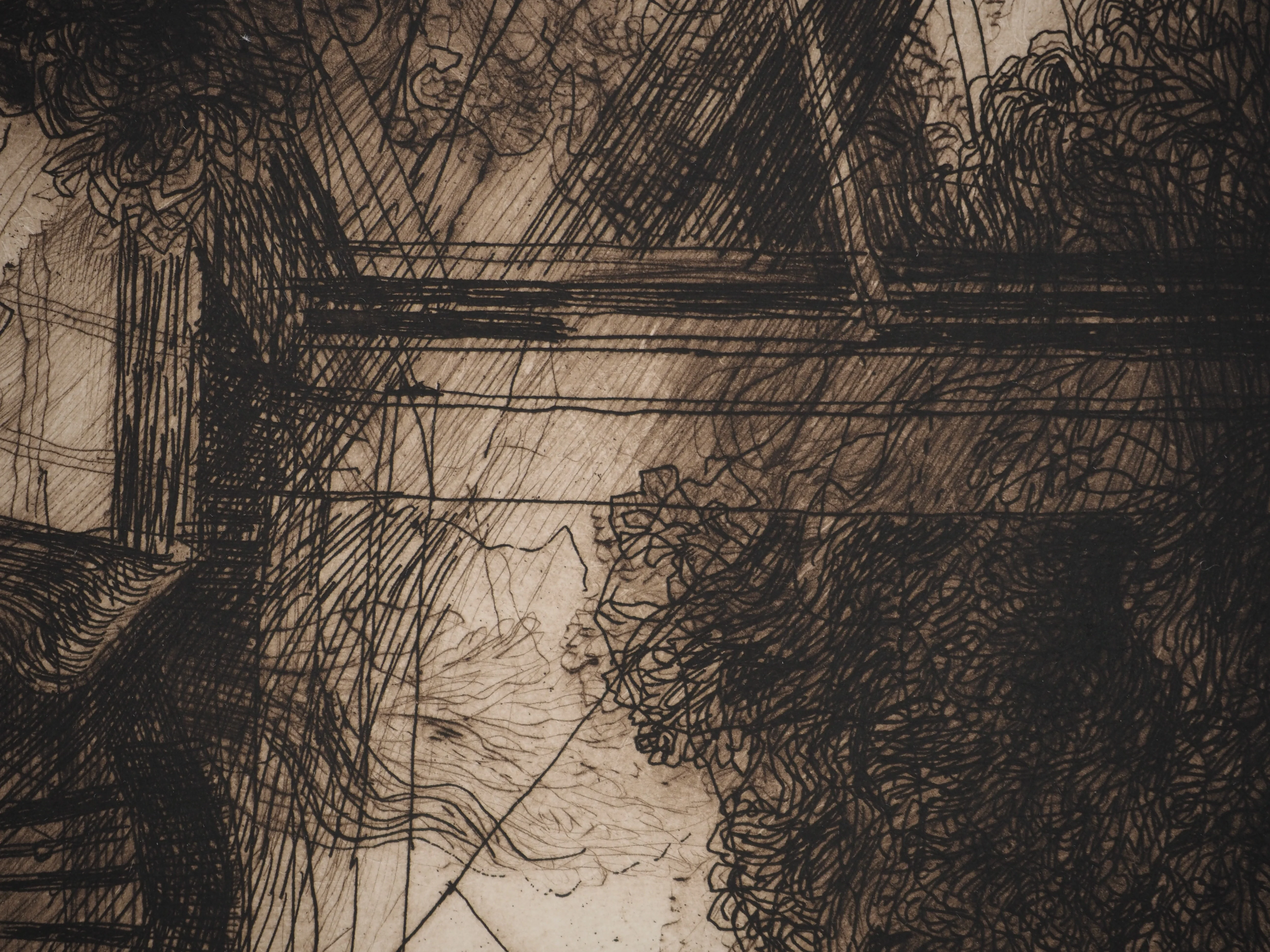 Safet ZEC : Nature morte sur la terrasse, Gravure originale signée - Image 5
