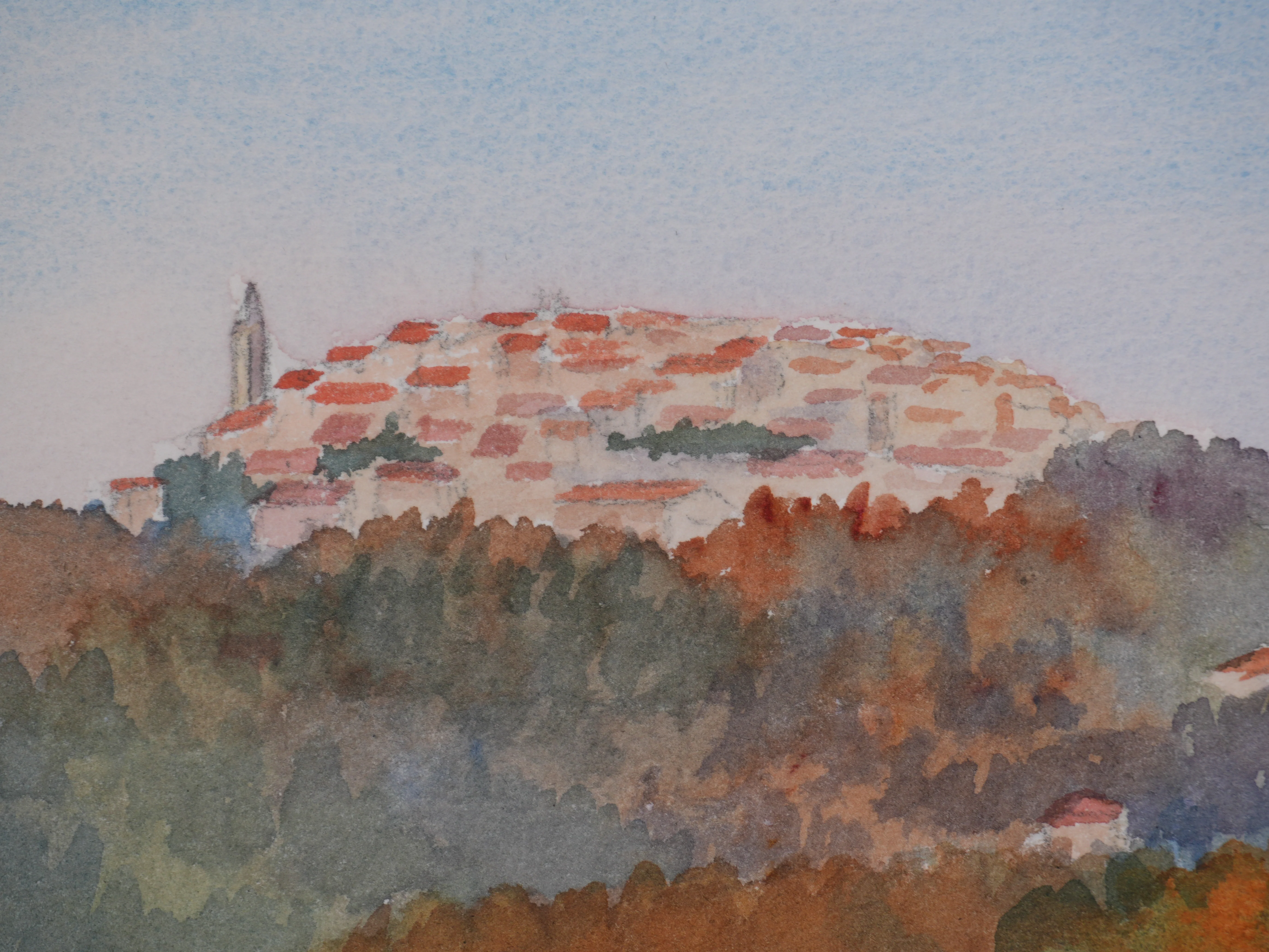 Salomon Alfred BOISECQ : Village provençal, Aquarelle originale signée - Image 4