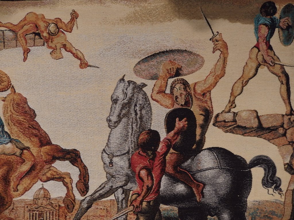 Salvador DALI : Bataille autour d’un pissenlit, Tapisserie signée - Image 8
