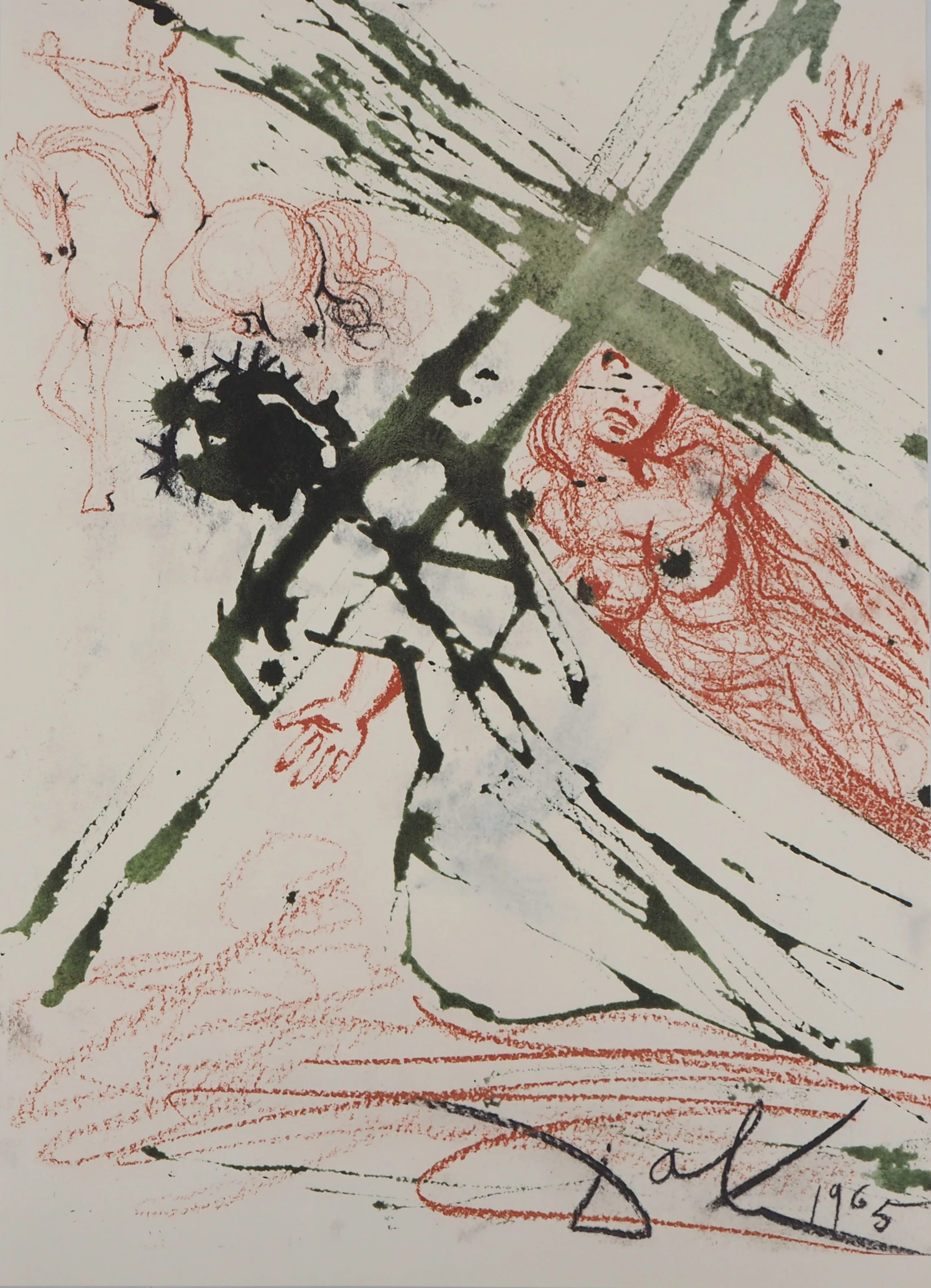 Salvador DALI : Chemin de Croix, Lithographie signée