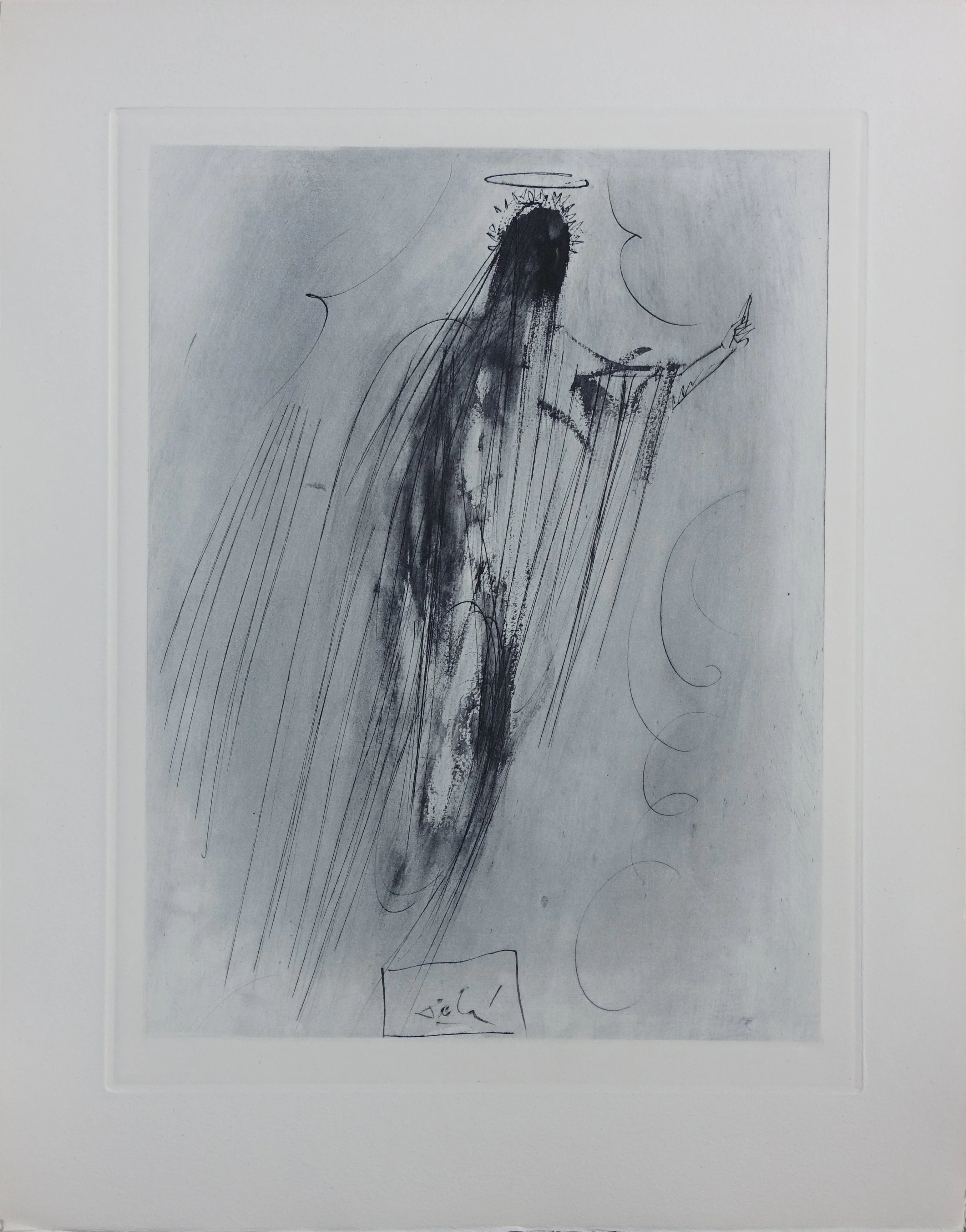 Salvador DALI : La création des anges, Gravure signée