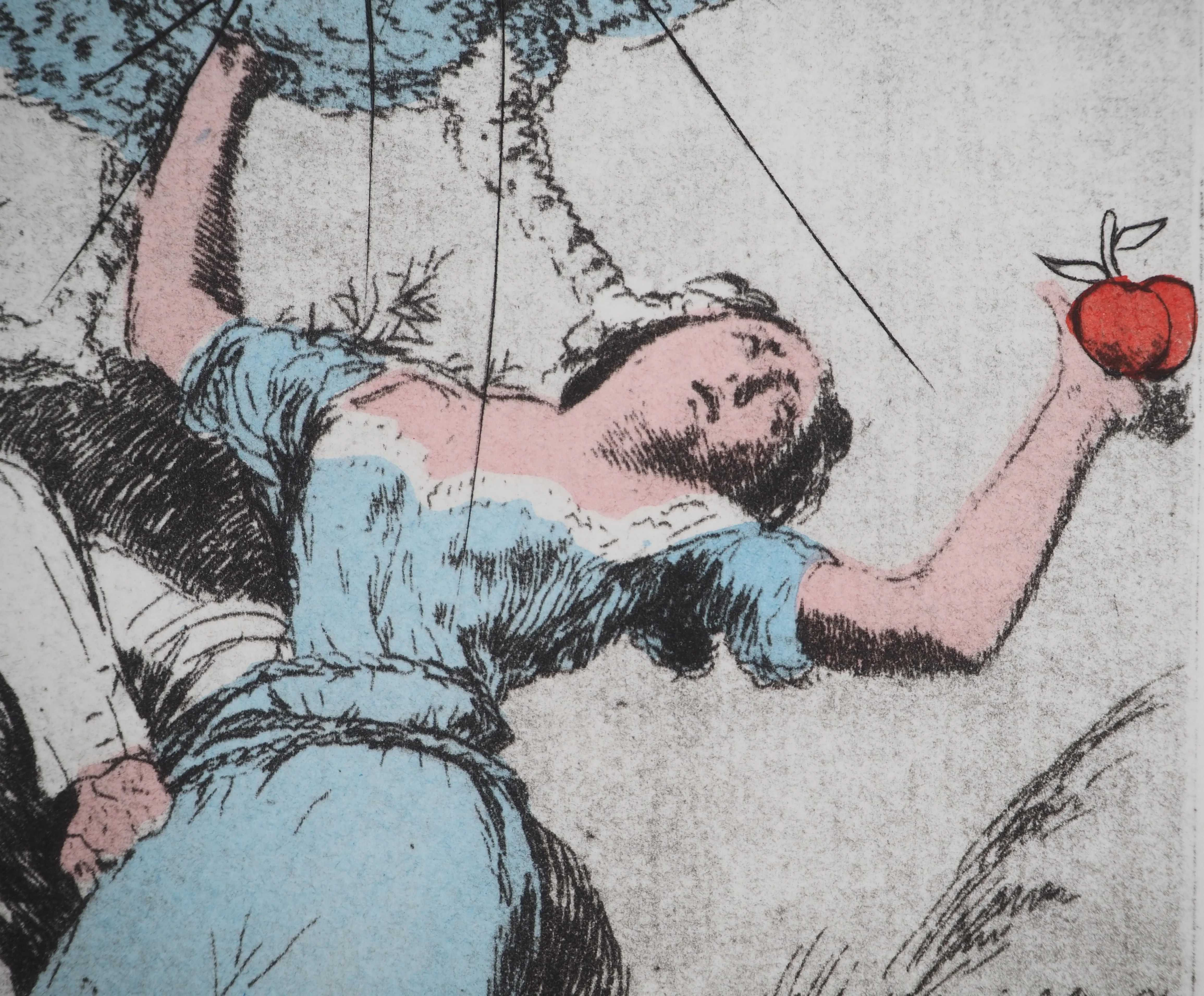 Salvador DALI : La fusion, Gravure originale signée - Image 6