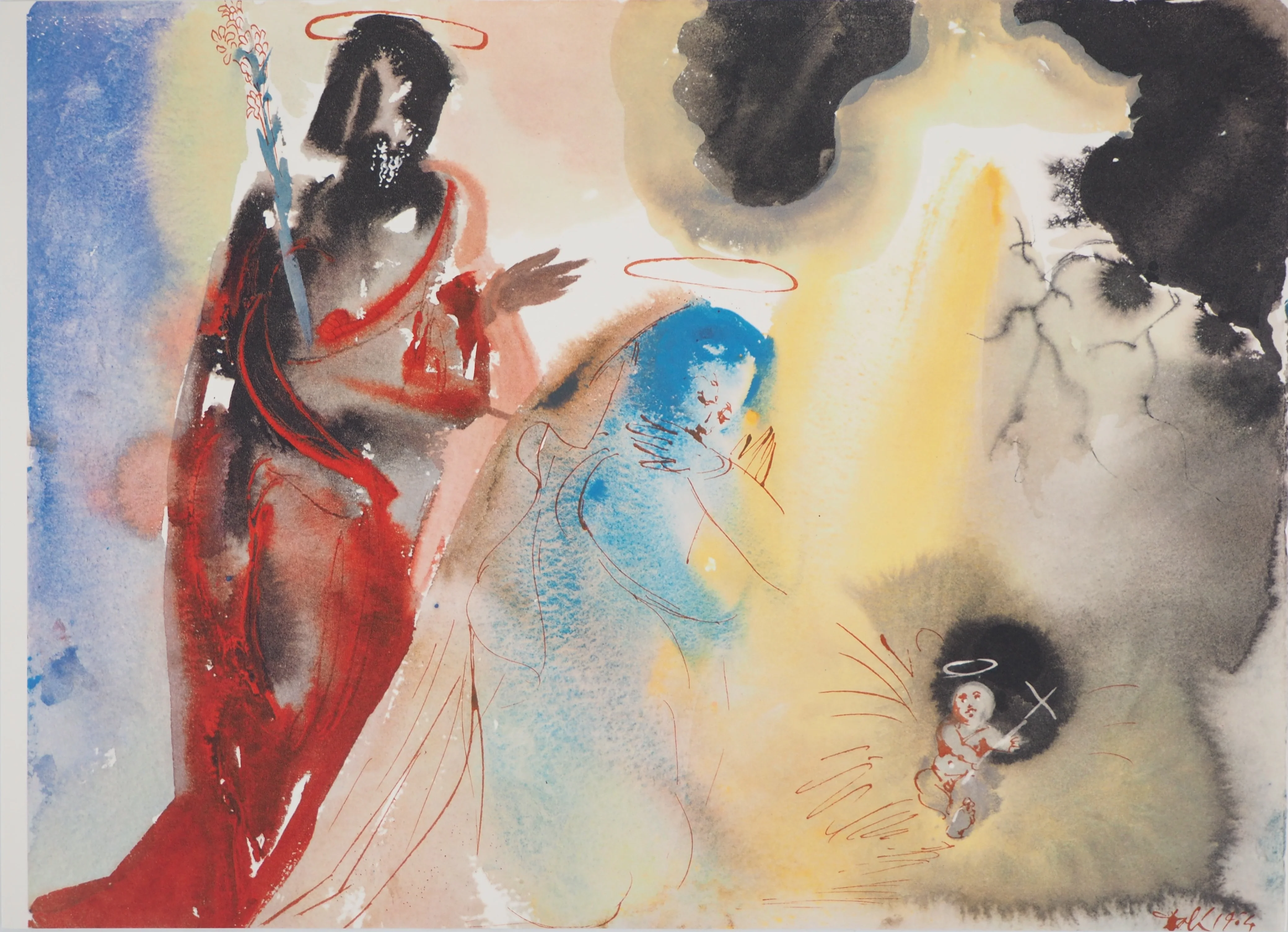 Salvador DALI : La Nativité, Lithographie signée